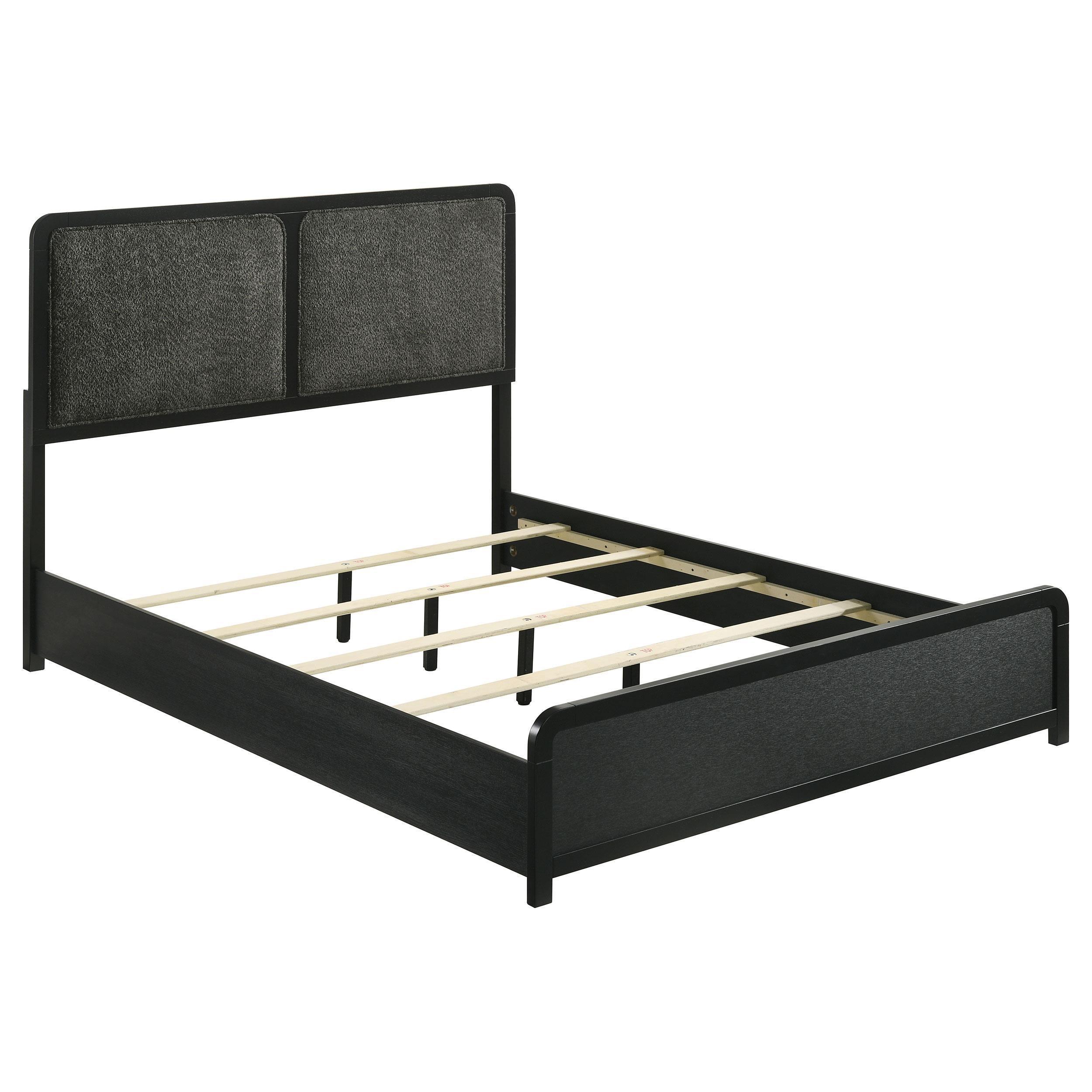 Cavelle 47-inch Upholstered Queen Bed Black - Image 3