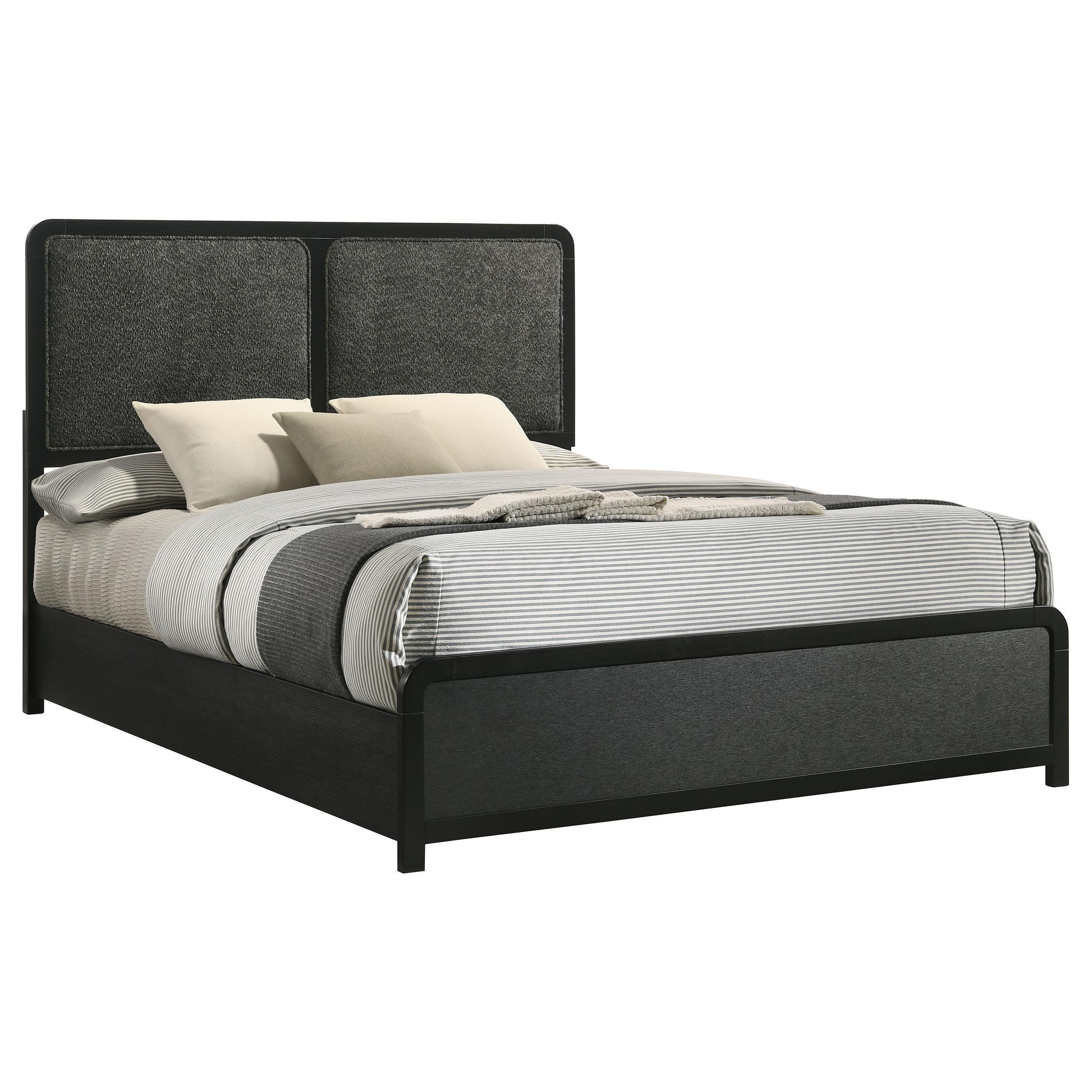 Cavelle 47-inch Upholstered Queen Bed Black - Image 2