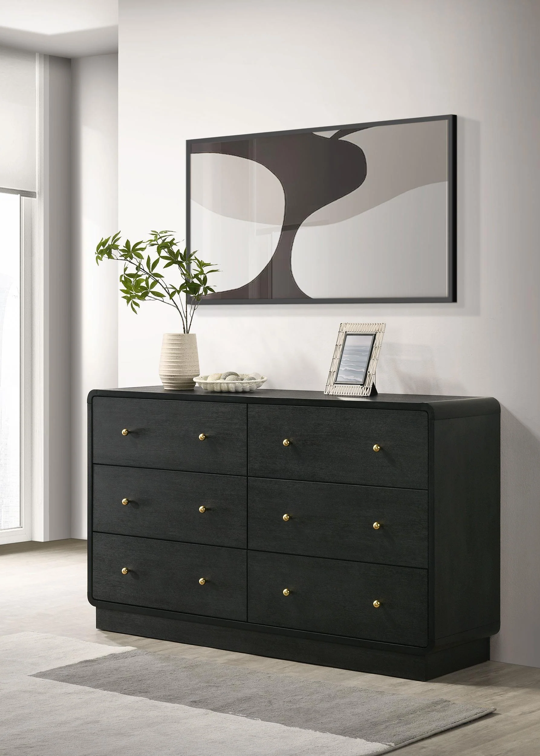 Cavelle 6-drawer Dresser Cabinet Black - Image 2