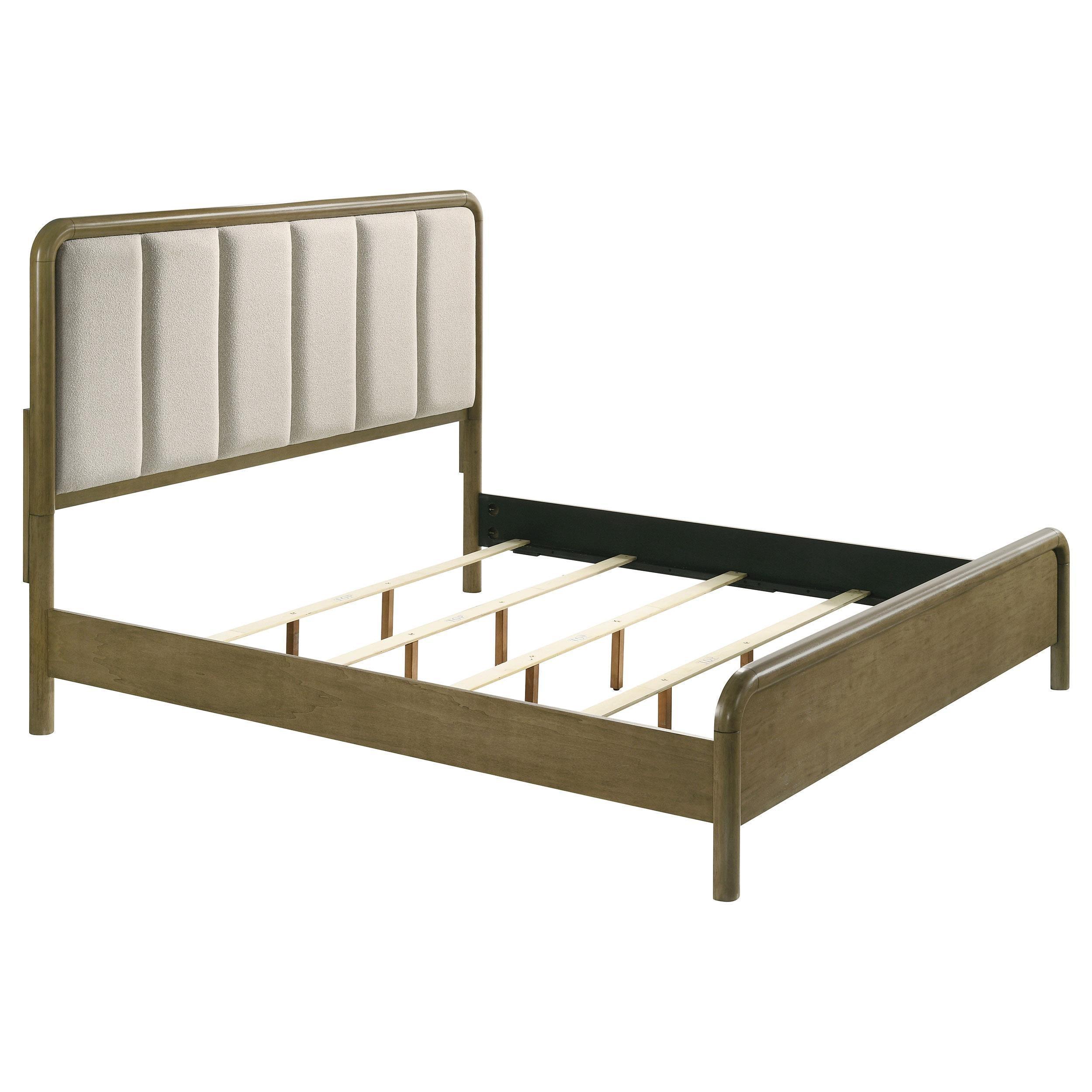 Amsbury 59-inch Upholstered Eastern King Bed Nutmeg - Image 3