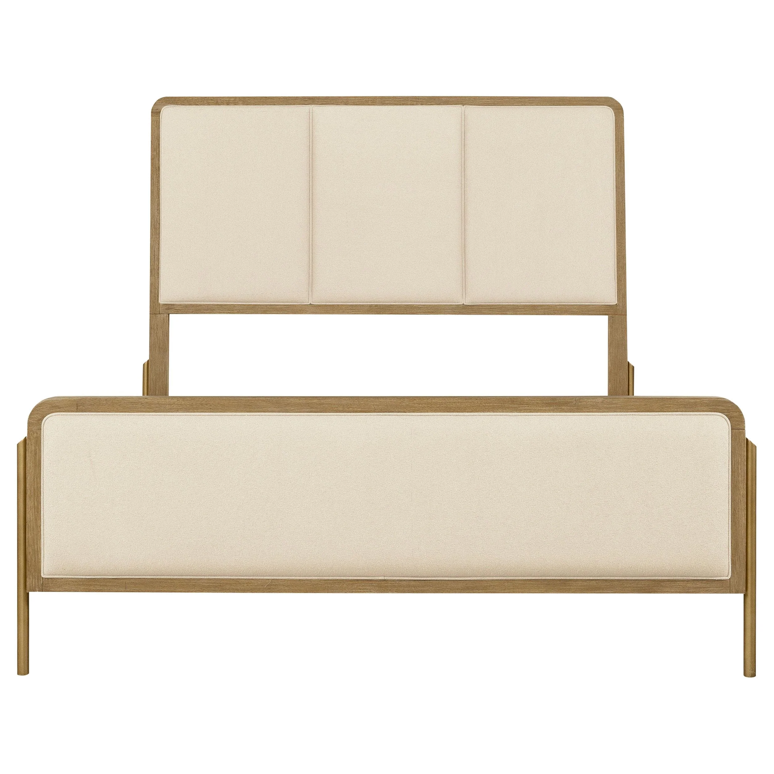Arini 56-inch Eastern King Panel Bed Cream and Sand Wash - Image 3