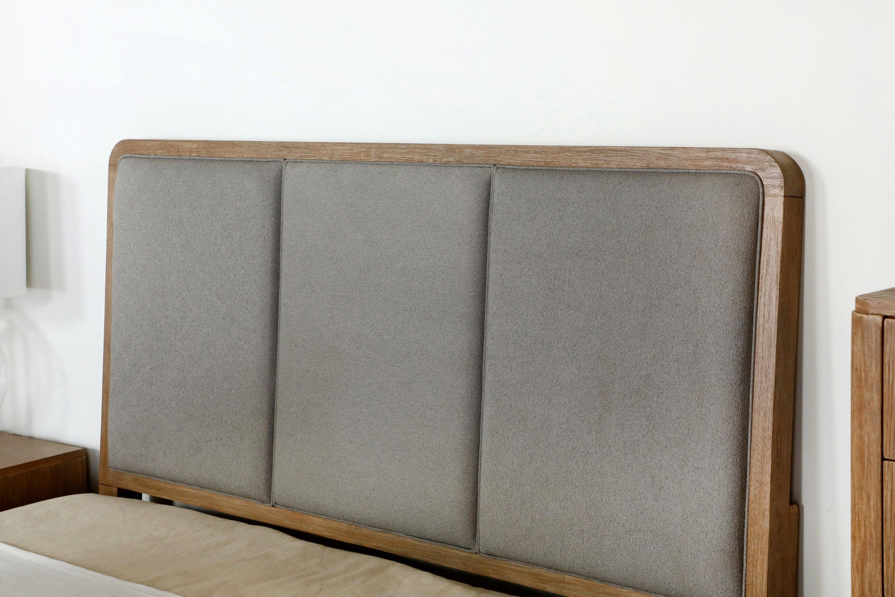 Arini Upholstered King Panel Bed Sand Wash Grey - Image 2