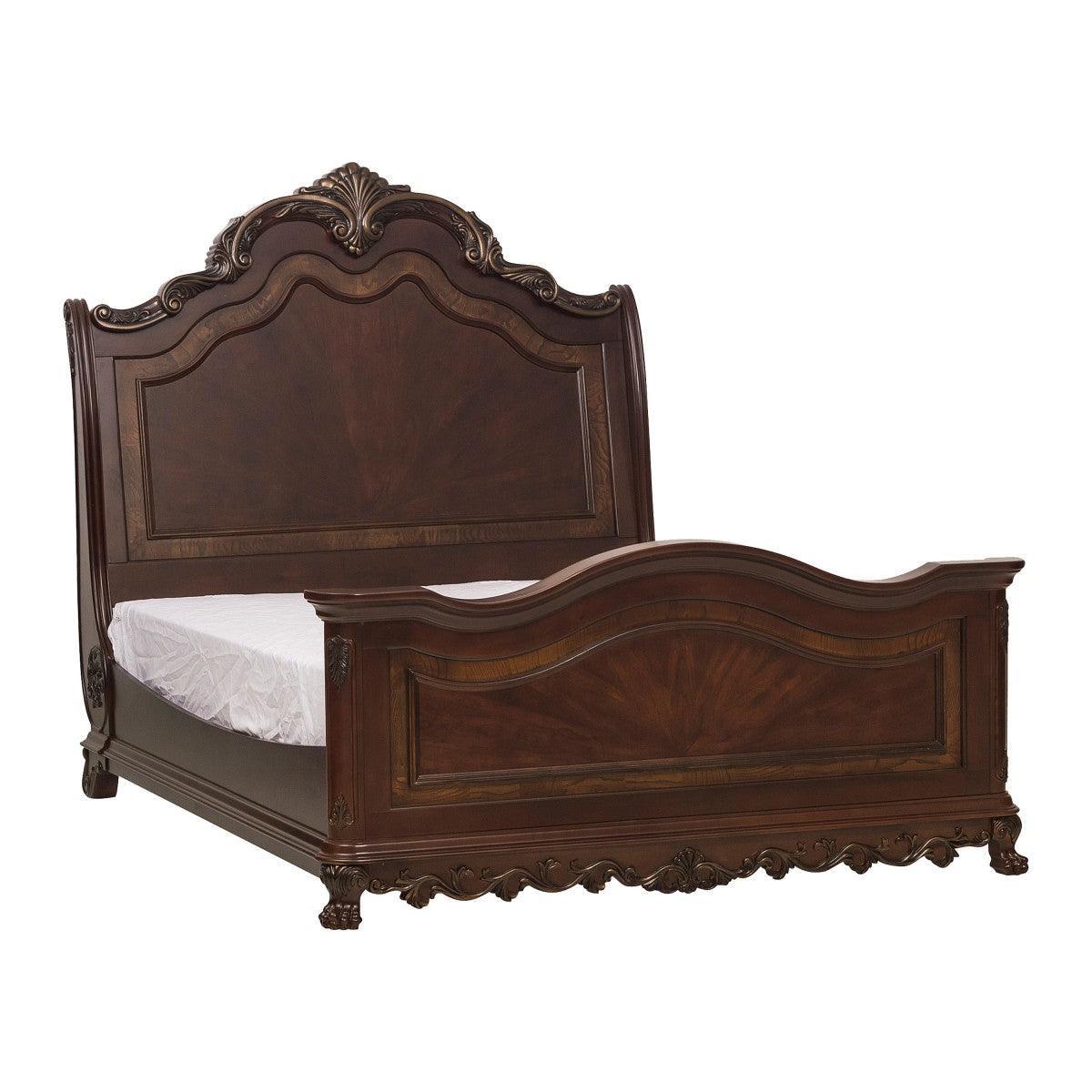 Deryn Park Cherry Walnut Sleigh Queen Bed - Image 2
