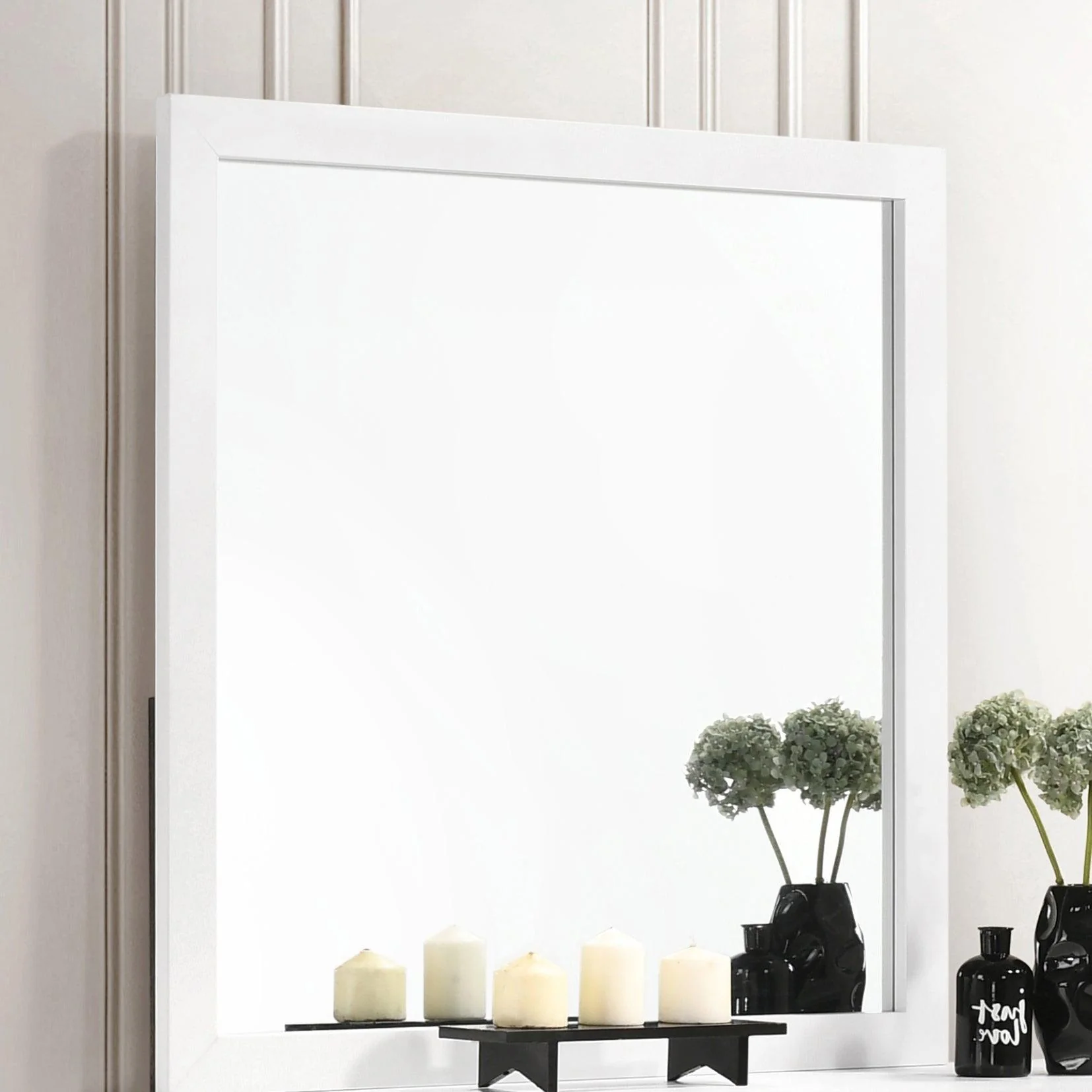 Kendall Square Dresser Mirror White - Image 2