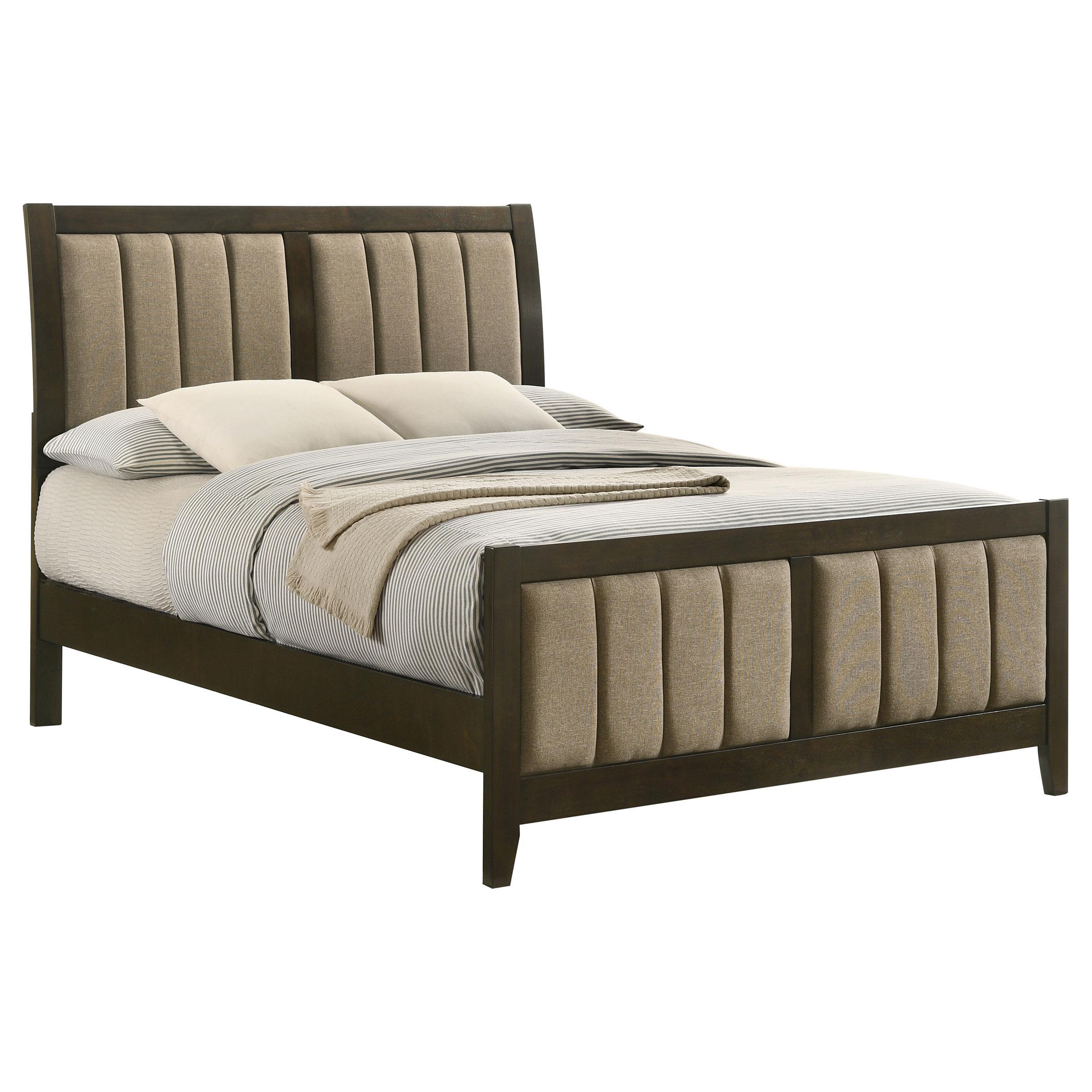 Wilkes 51-inch Upholstered Full Bed Dark Cocoa - Image 3