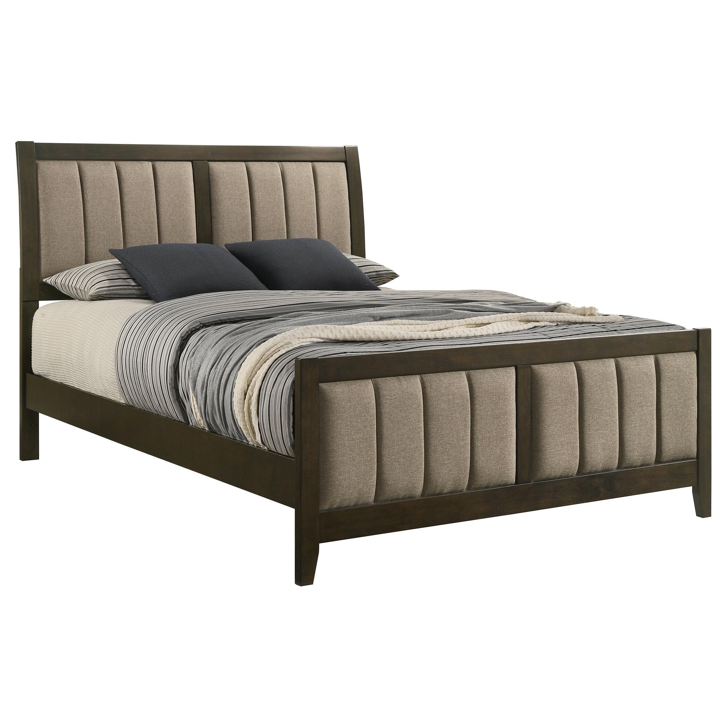 Wilkes 51-inch Upholstered Eastern King Bed Dark Cocoa - Image 2