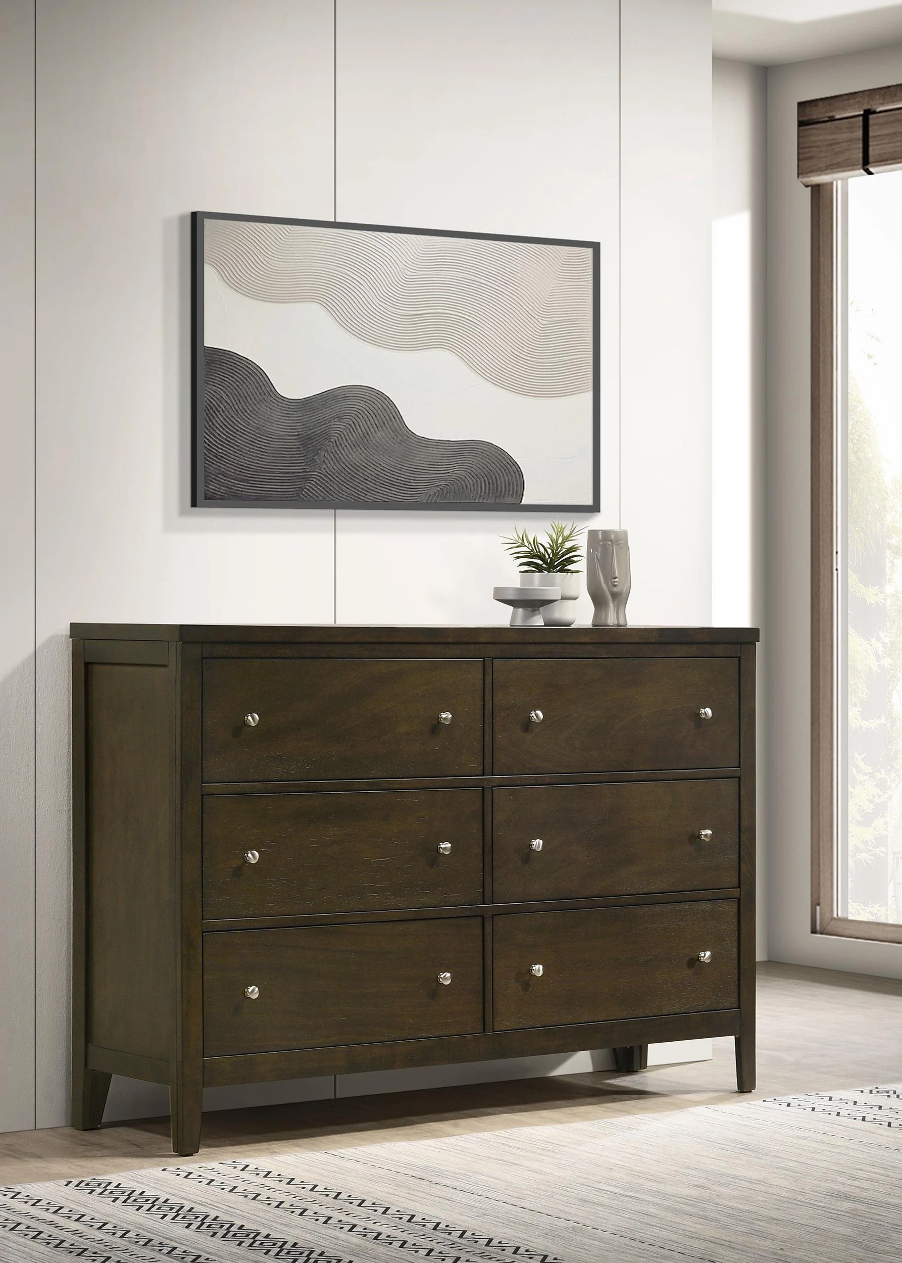 Wilkes 6-drawer Dresser Cabinet Dark Cocoa - Image 2