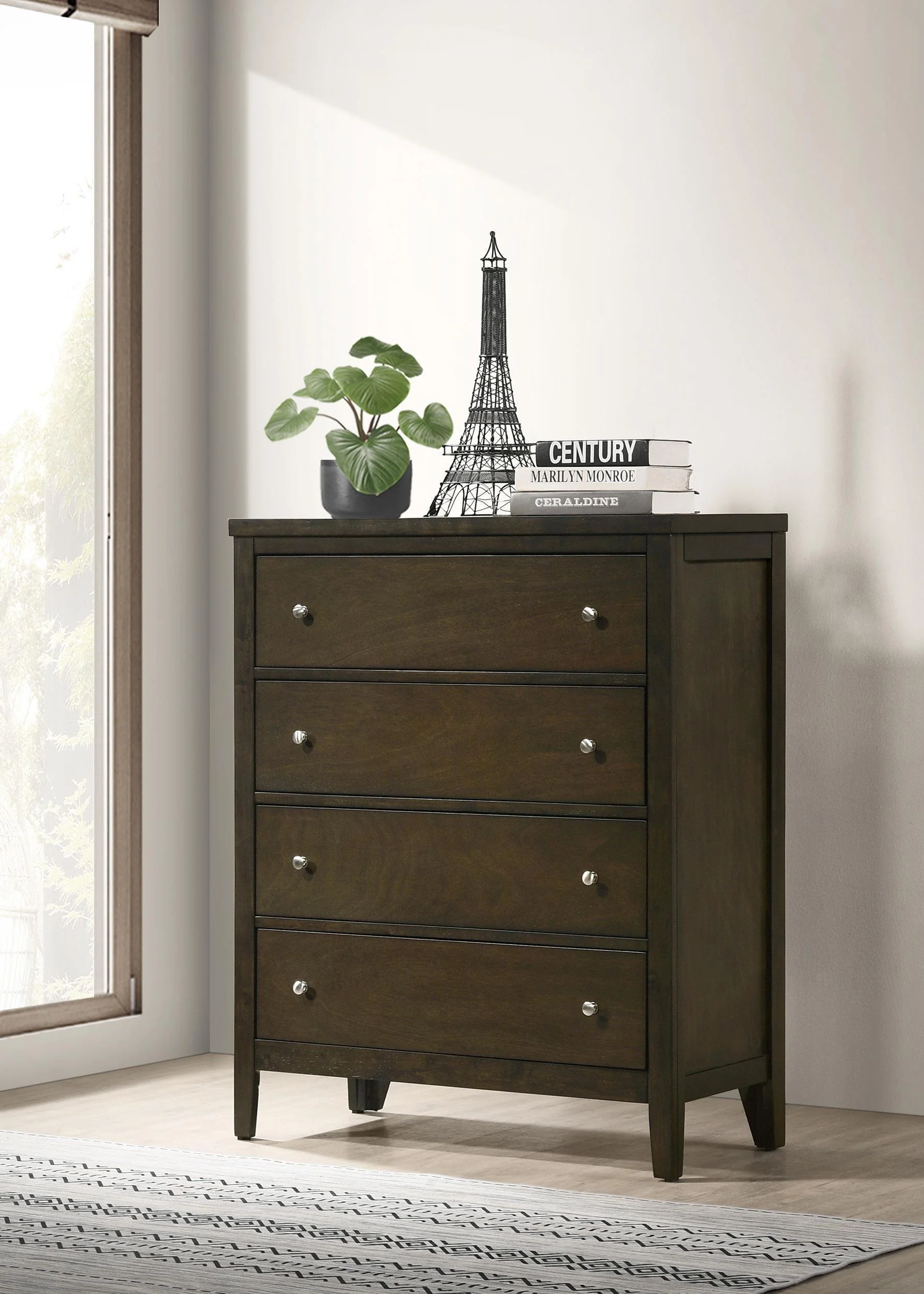 Wilkes 4-drawer Chest of Drawers Dark Cocoa - Image 2