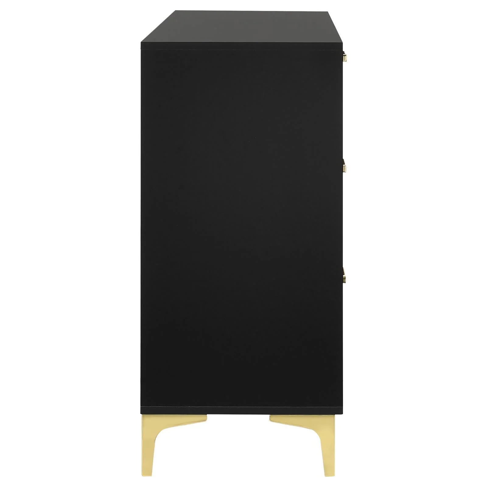 Kendall 6 Drawer Dresser Black Gold - Image 3