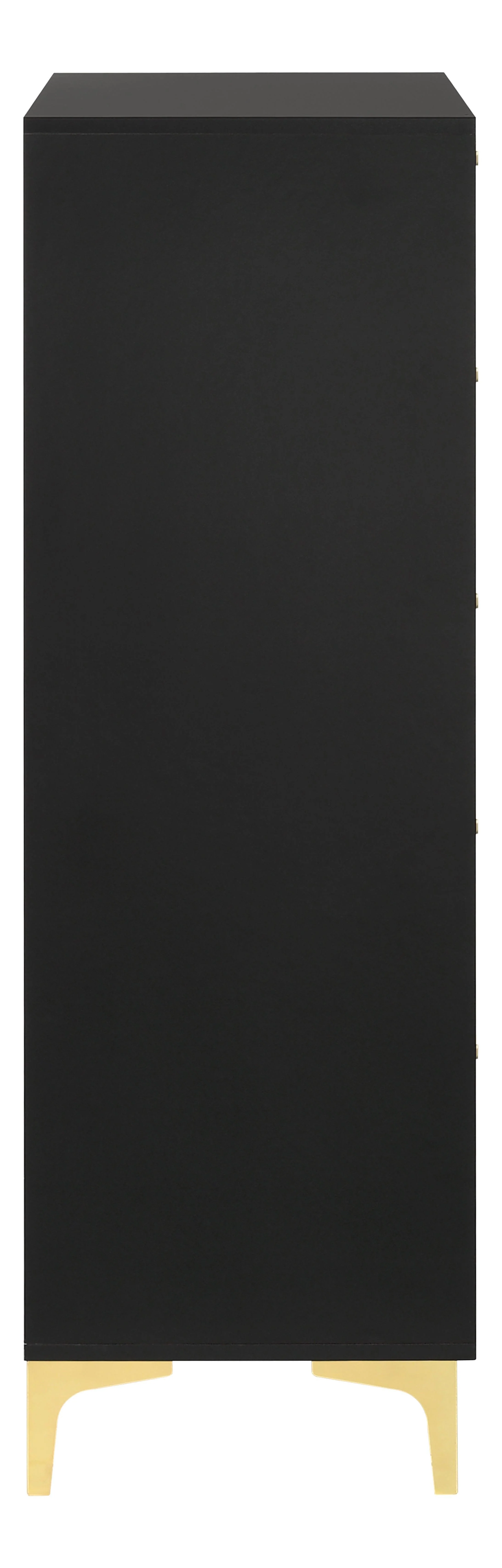 Kendall 5 Drawer Chest Black Gold - Image 3
