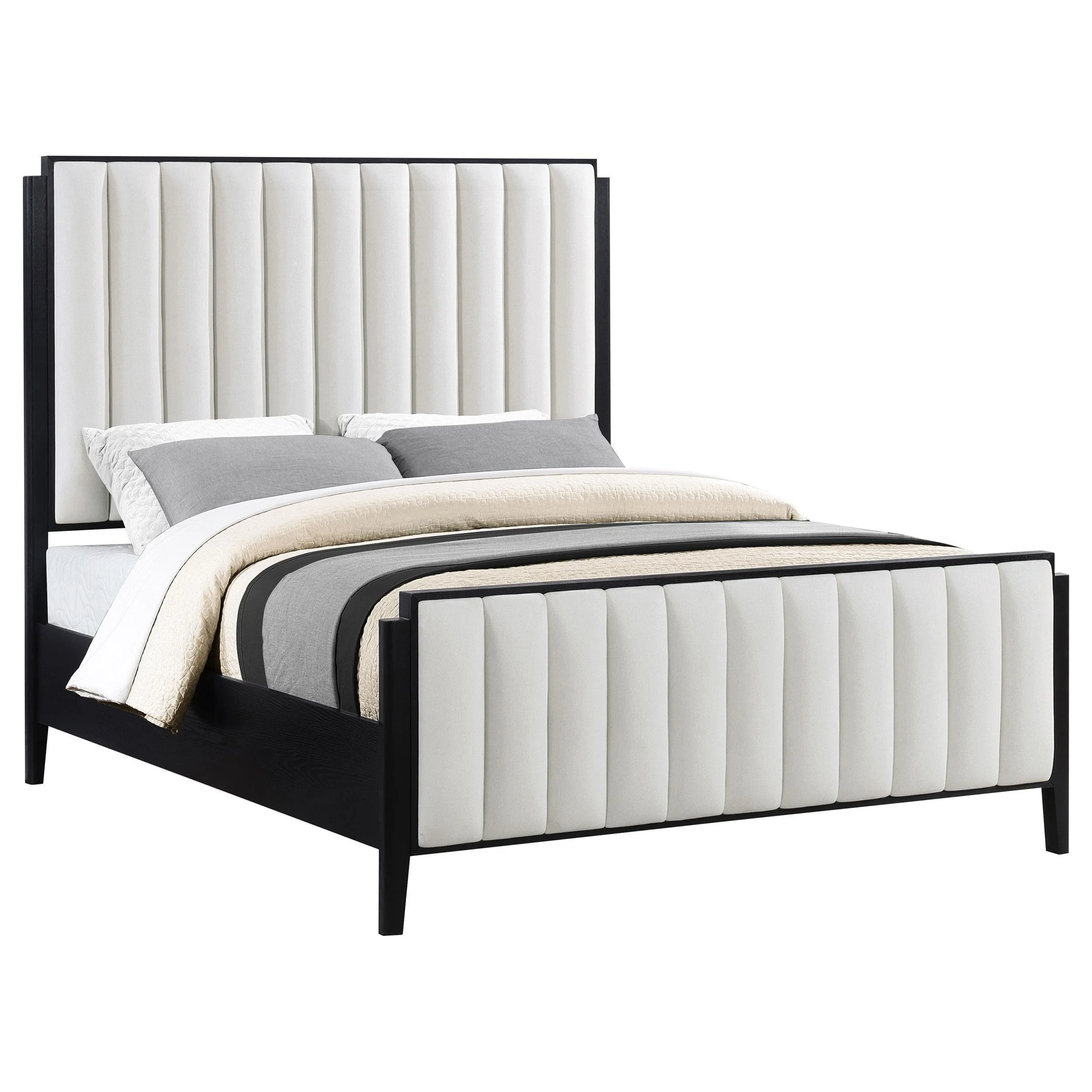 Brookmead 60-inch Upholstered King Bed Black 224710KE - Image 2