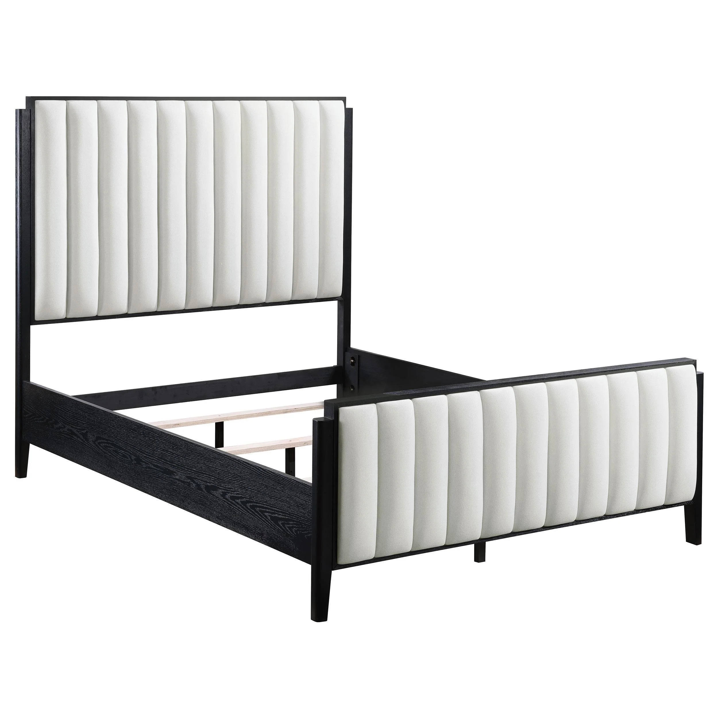 Brookmead 60-inch Upholstered Queen Bed Black 224710Q - Image 3
