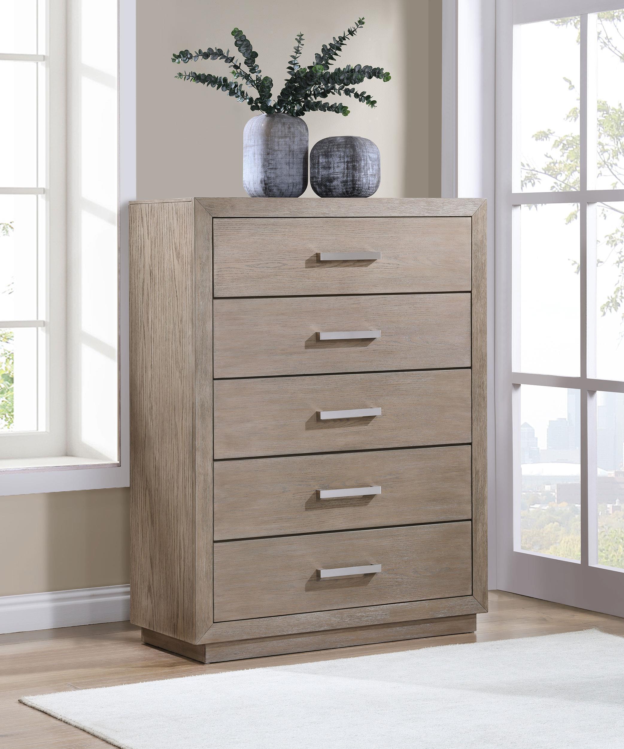 Kenora 5-drawer Bedroom Chest Barley Brown - Image 2