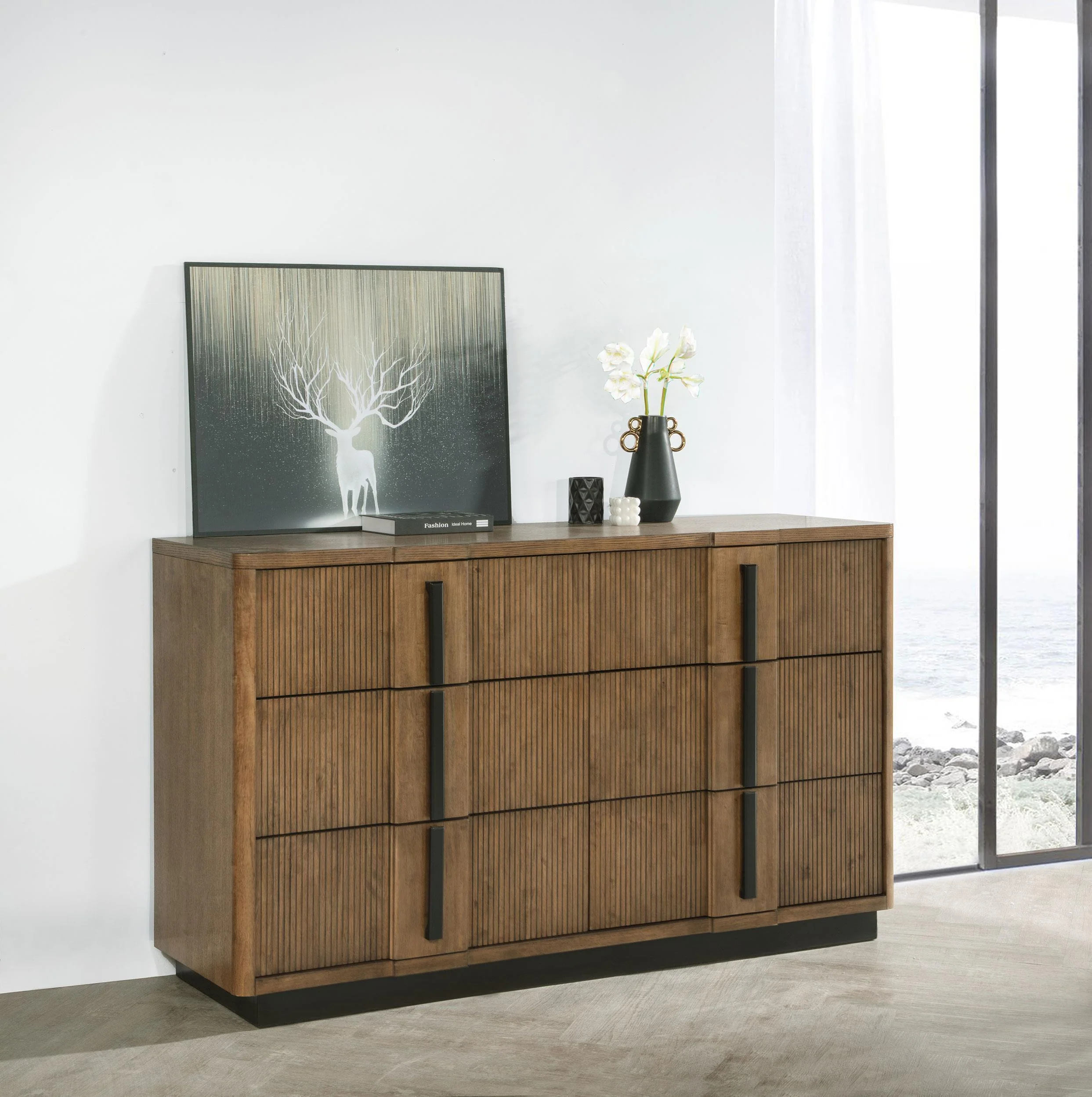 Terrace 6-drawer Dresser Cabinet Ash Brown - Image 2