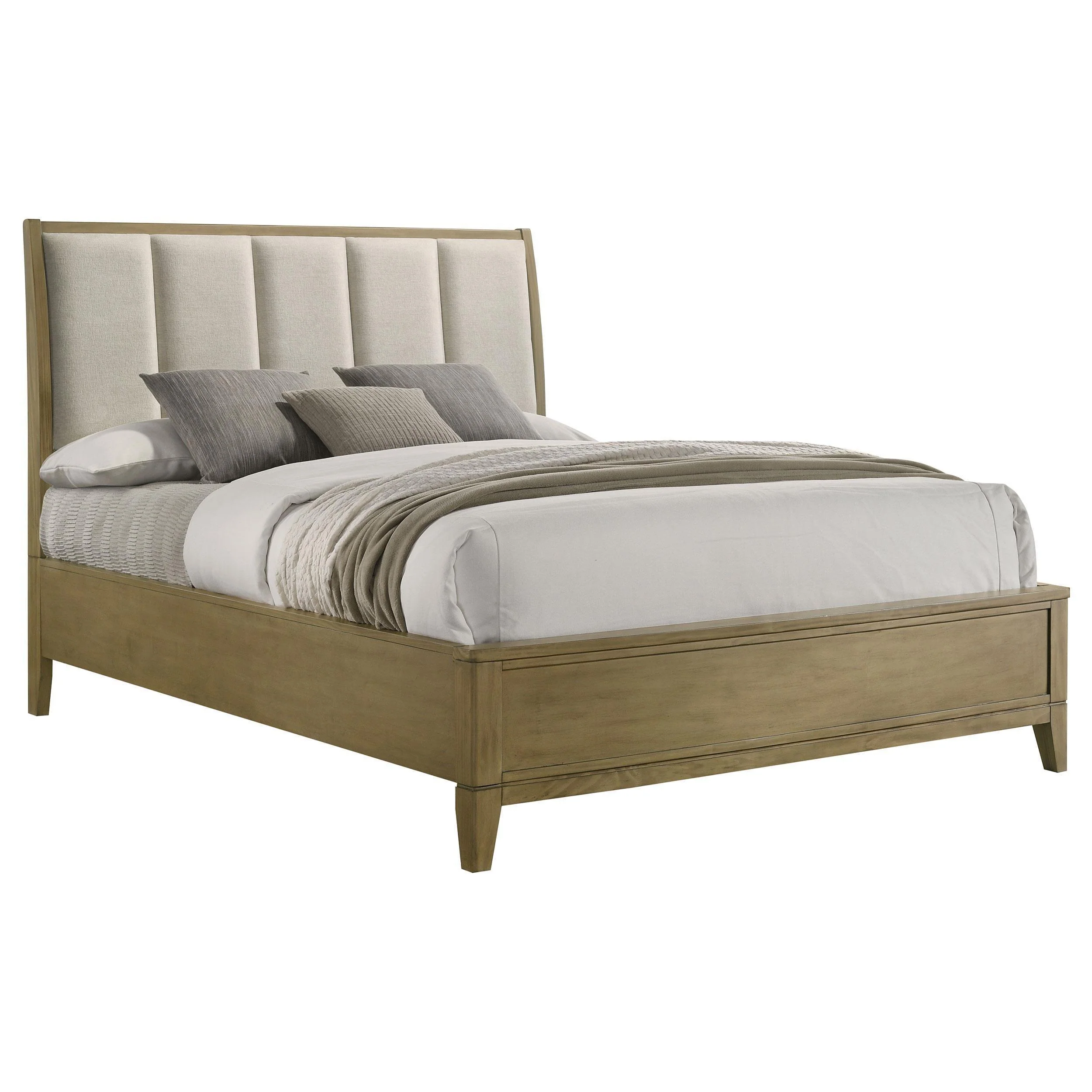 Granada Upholstered Queen Panel Bed Natural Pine - Image 2