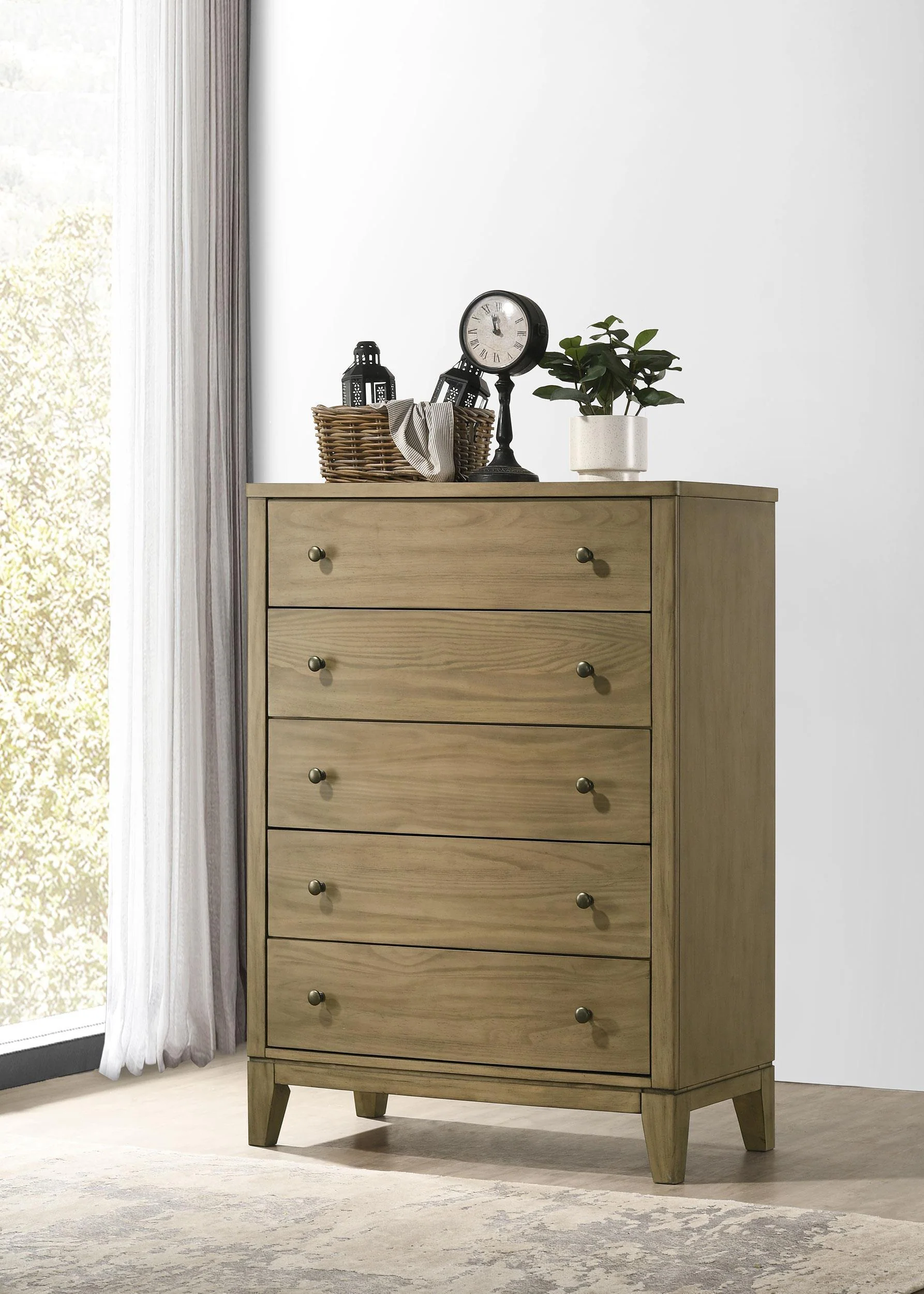 Granada 5 Drawer Bedroom Chest Of Drawers Natural Pine - Image 2