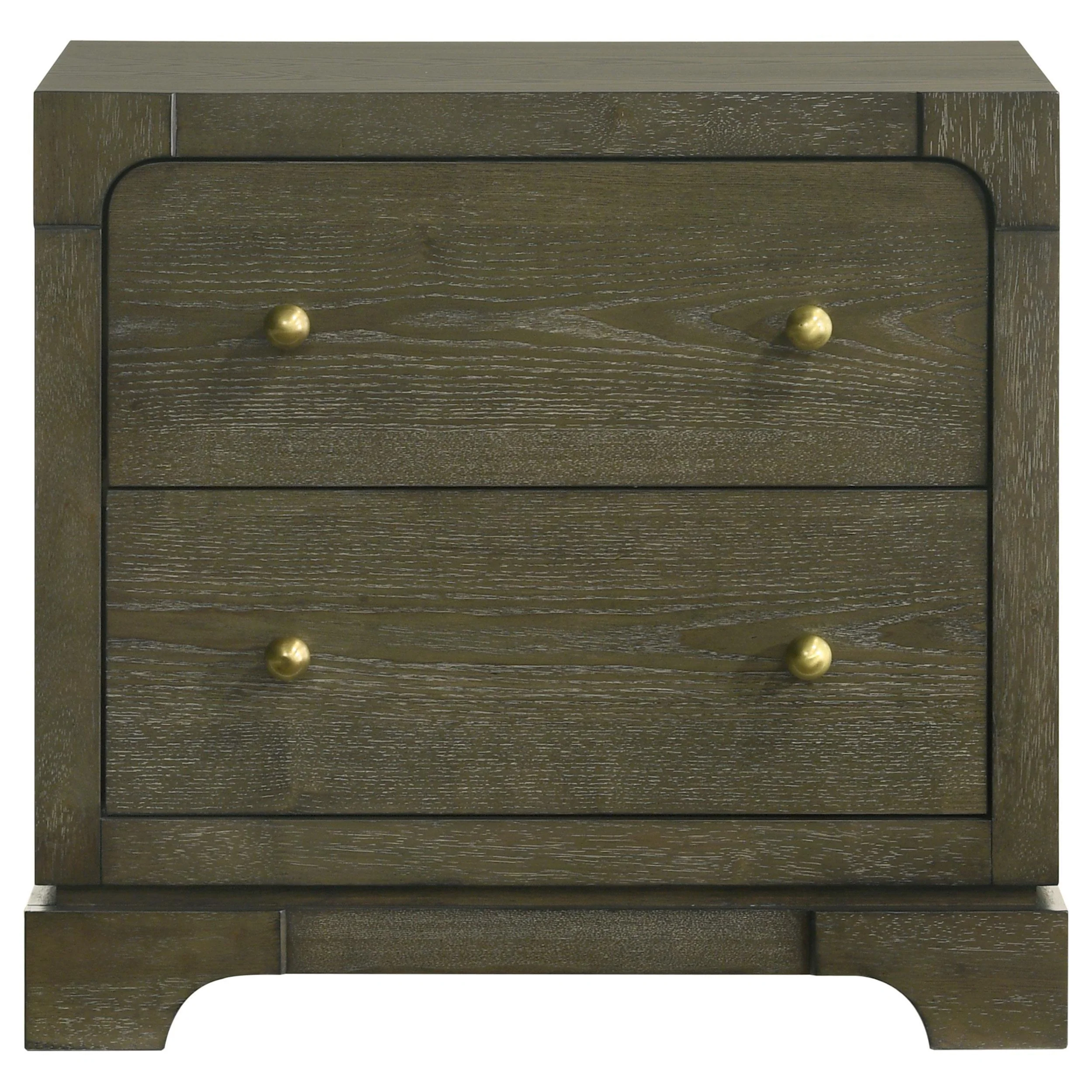 Gran Park 2 Drawer Nightstand Bedide Table Dark Cocoa - Image 3