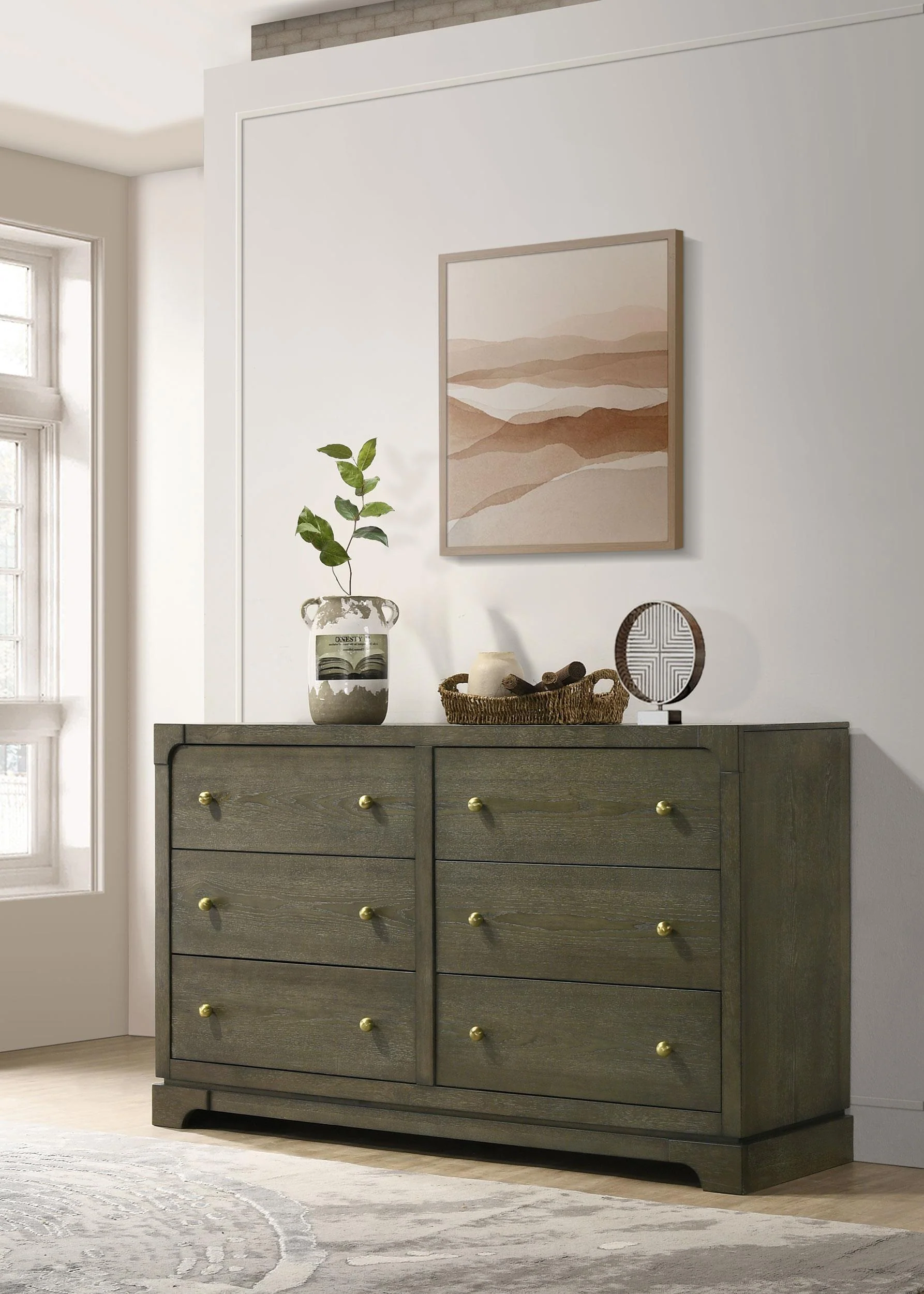 Gran Park 6 Drawer Dresser Cabinet Dark Cocoa - Image 2