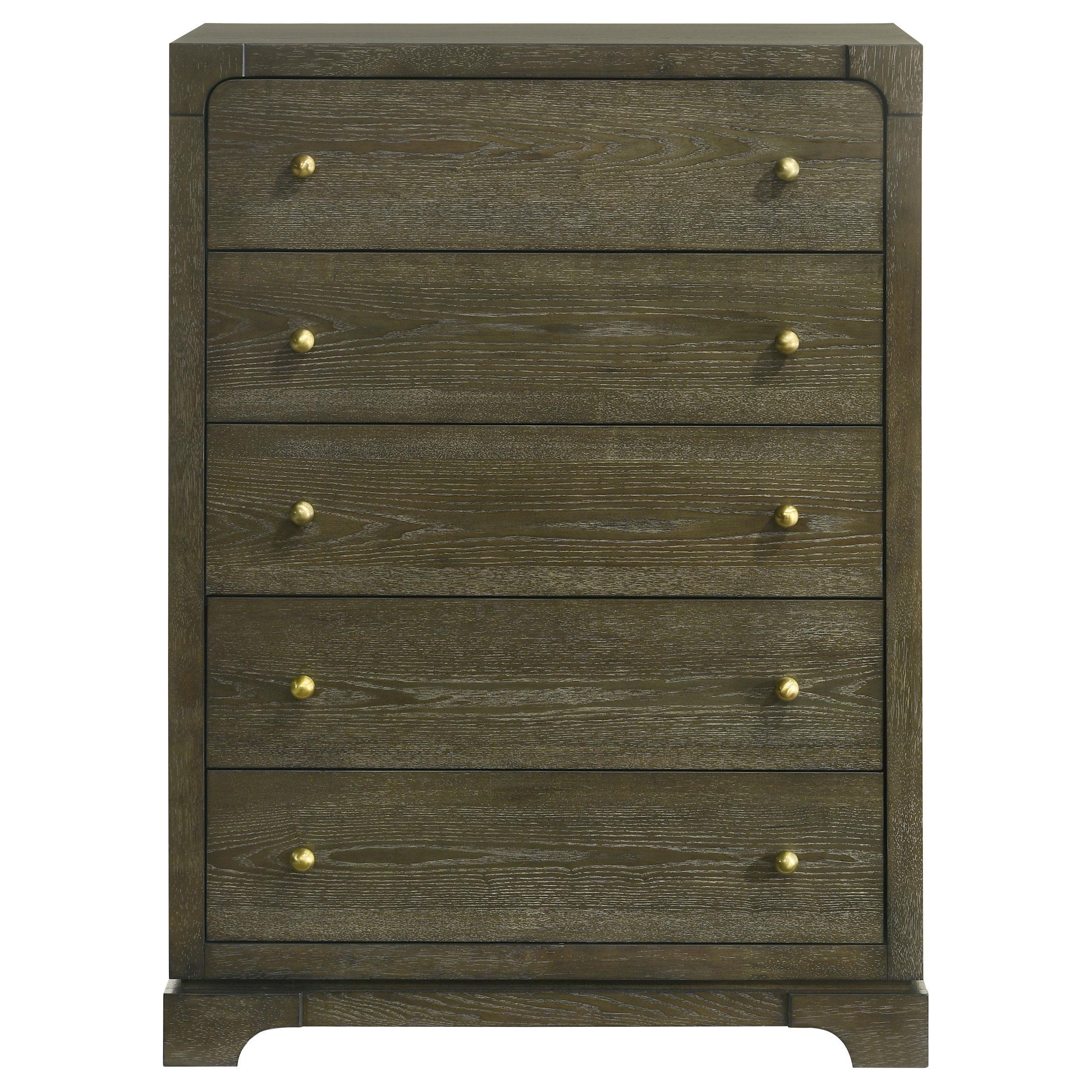 Gran Park 5 Drawer Bedroom Chest Of Drawers Dark Cocoa - Image 3