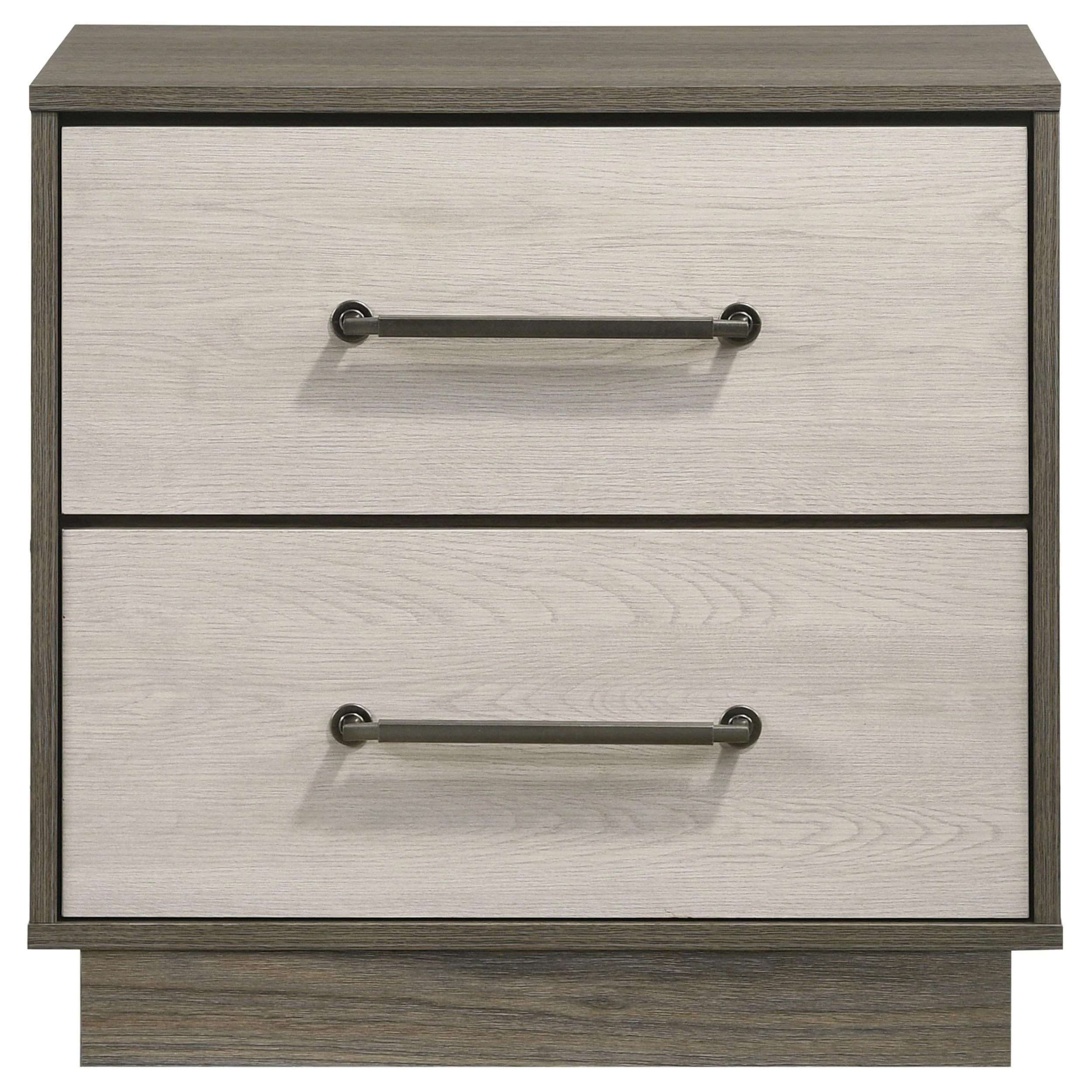 Fenwick 2-drawer Nightstand Bedide Table Gray Oak 224982 - Image 3