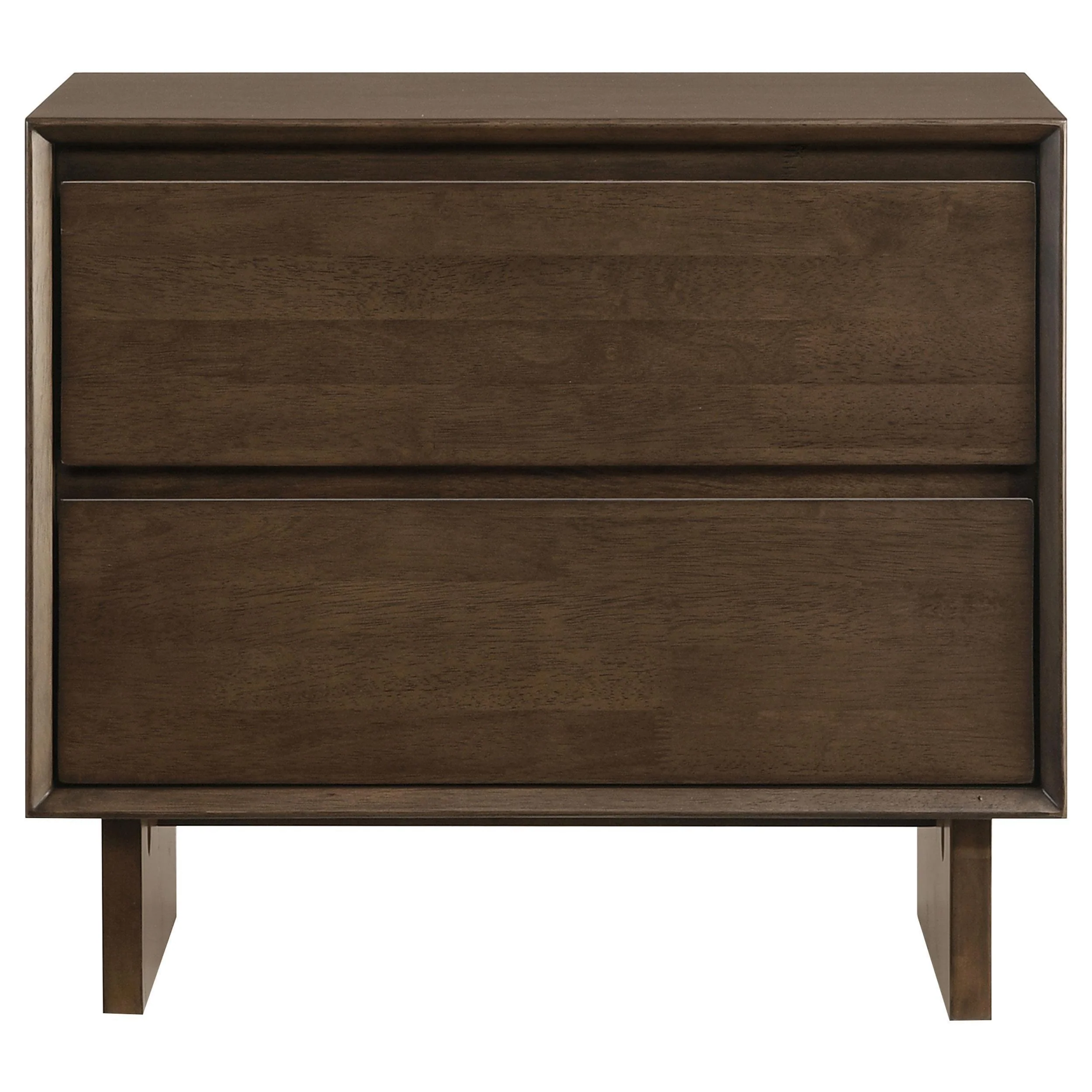 Glenwood 2-drawer Nightstand Bedide Table Warm Brown - Image 3