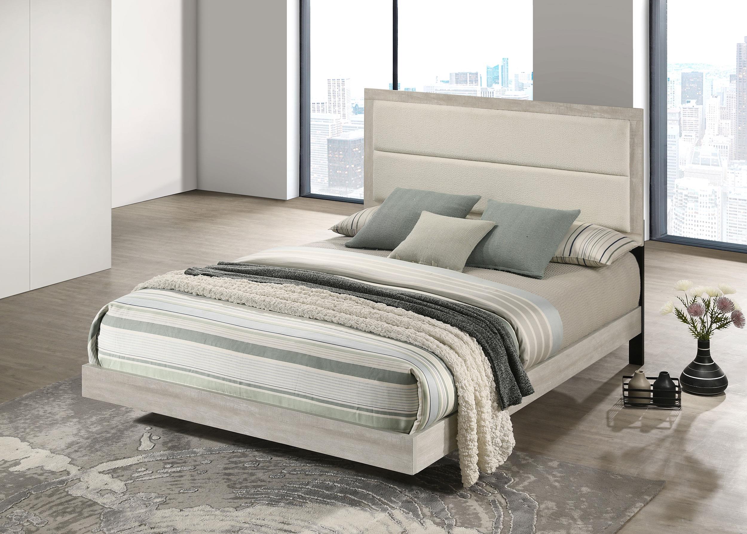 Trenton 54-inch Wood Eastern King Panel Bed Rustic Cream - Image 2