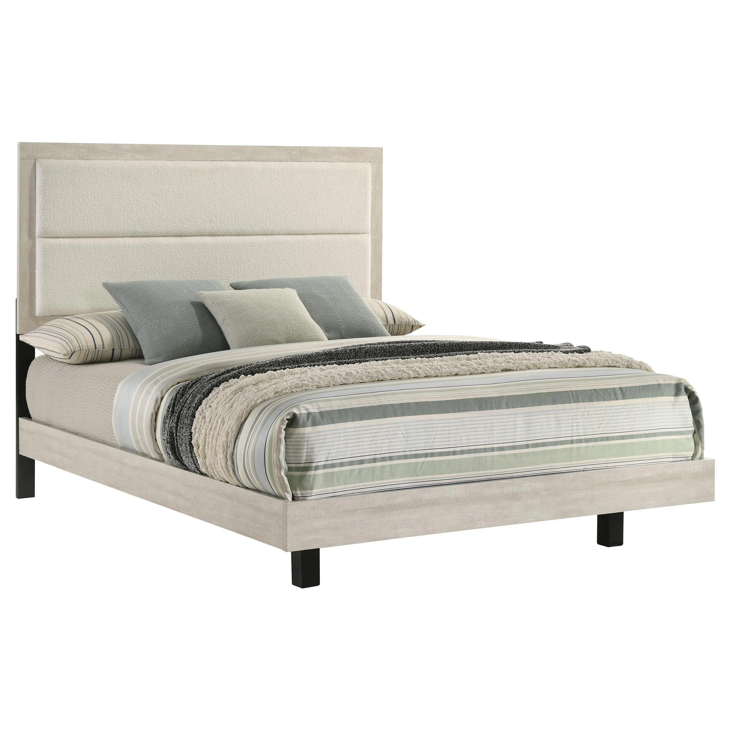 Trenton 54-inch Wood Queen Panel Bed Rustic Cream - Image 3