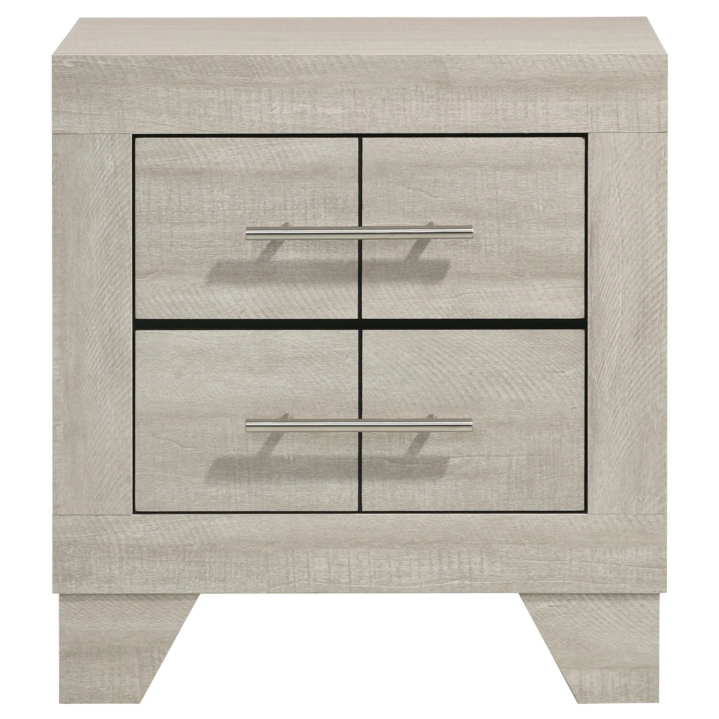 Trenton 2-drawer Nightstand Bedside Table Rustic Cream - Image 3