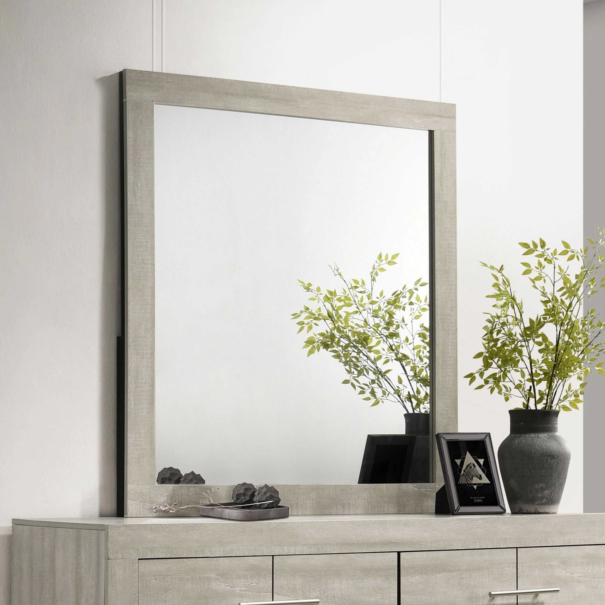 Trenton Dresser Mirror Rustic Cream - Image 2