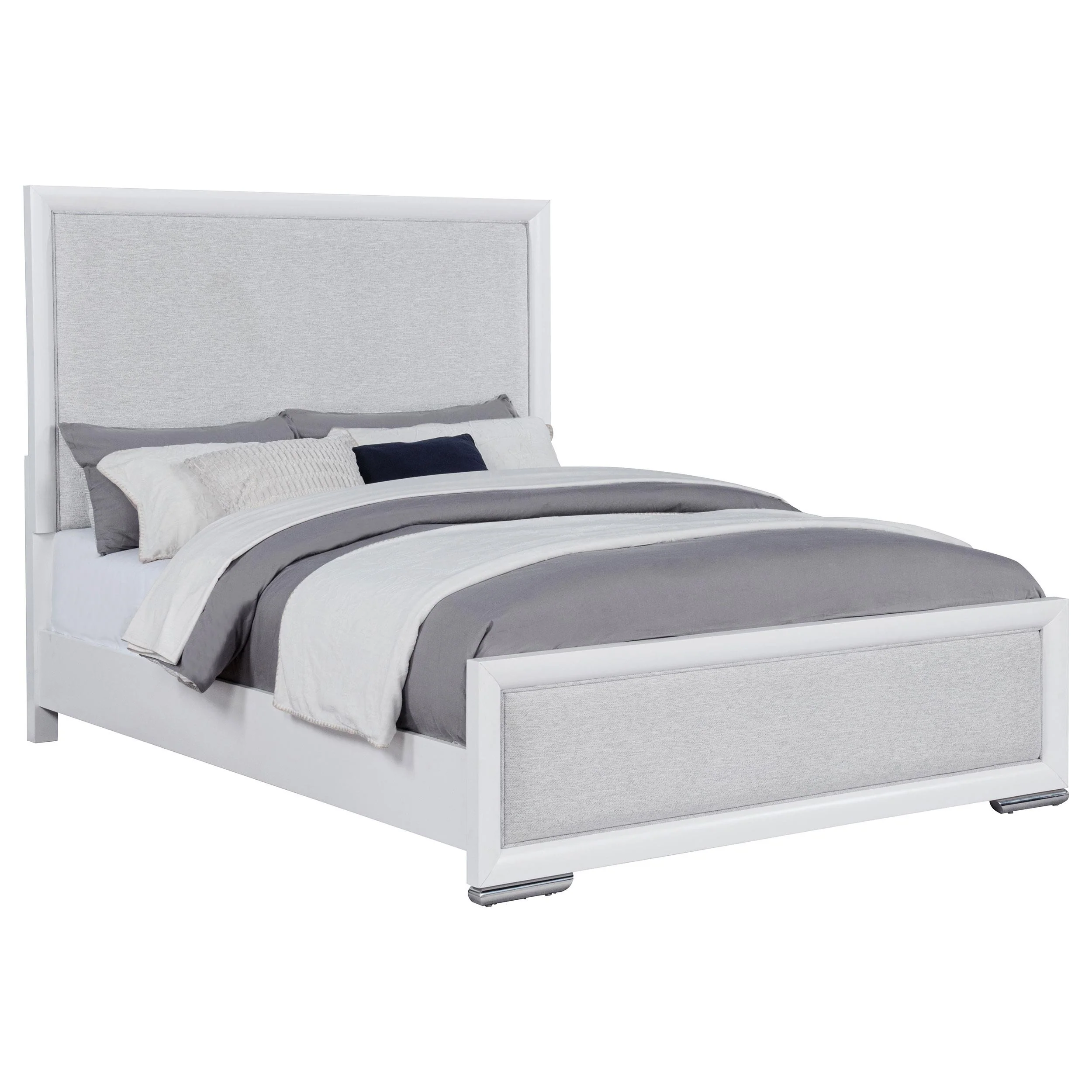 Gracemont 57-inch Queen Panel Bed Grey and White - Image 3