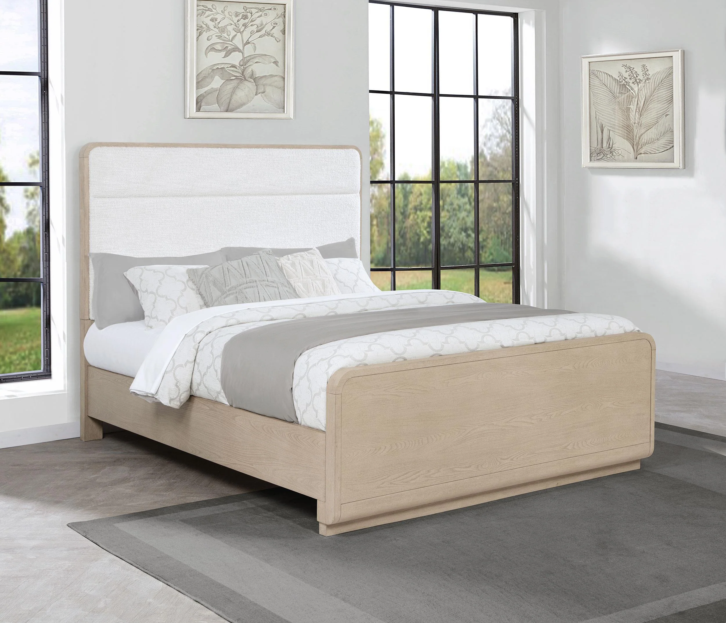 Ladera 56-inch Eastern King Panel Bed Light Elm - Image 2