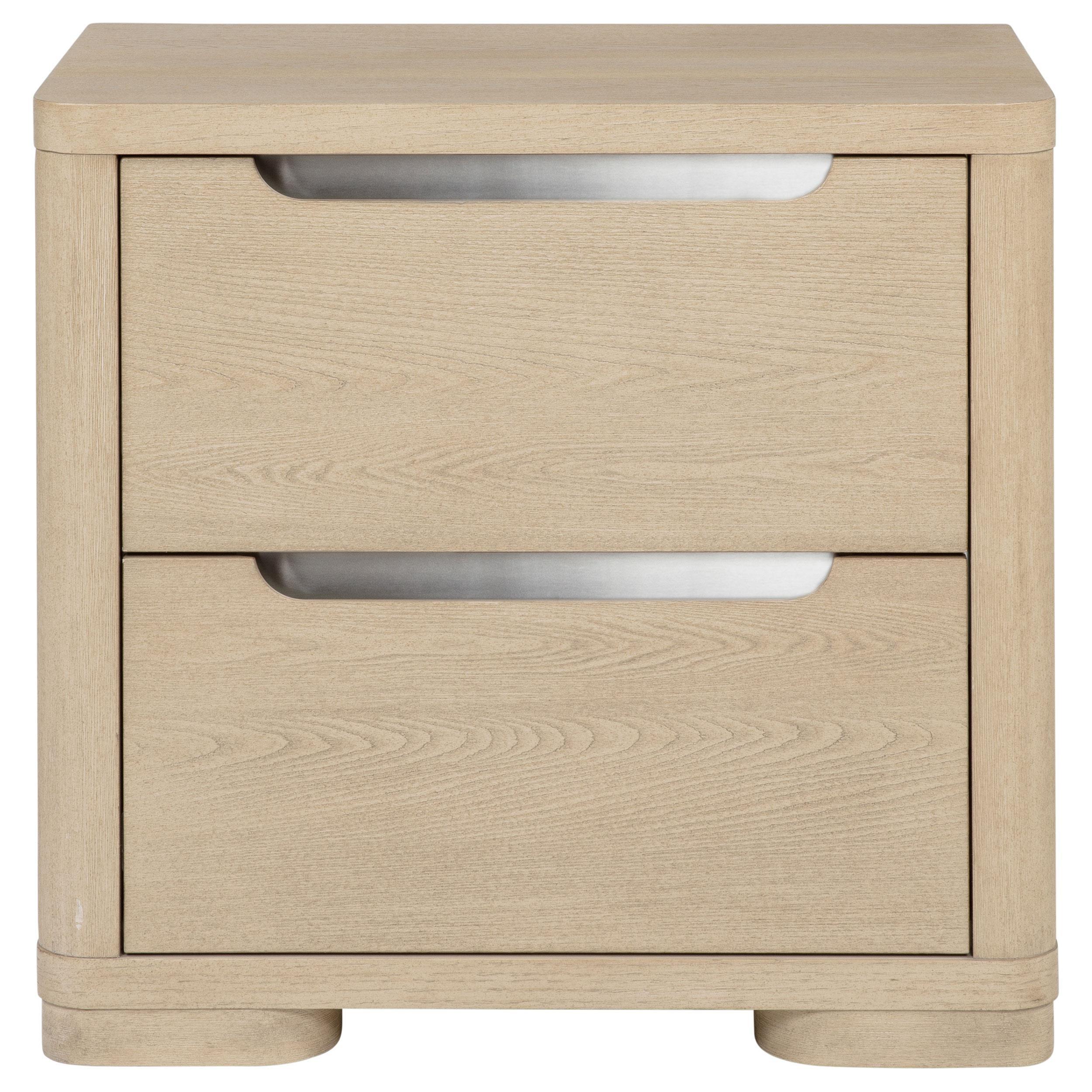 Ladera 2-drawer Nightstand Bedside Table Light Elm - Image 3