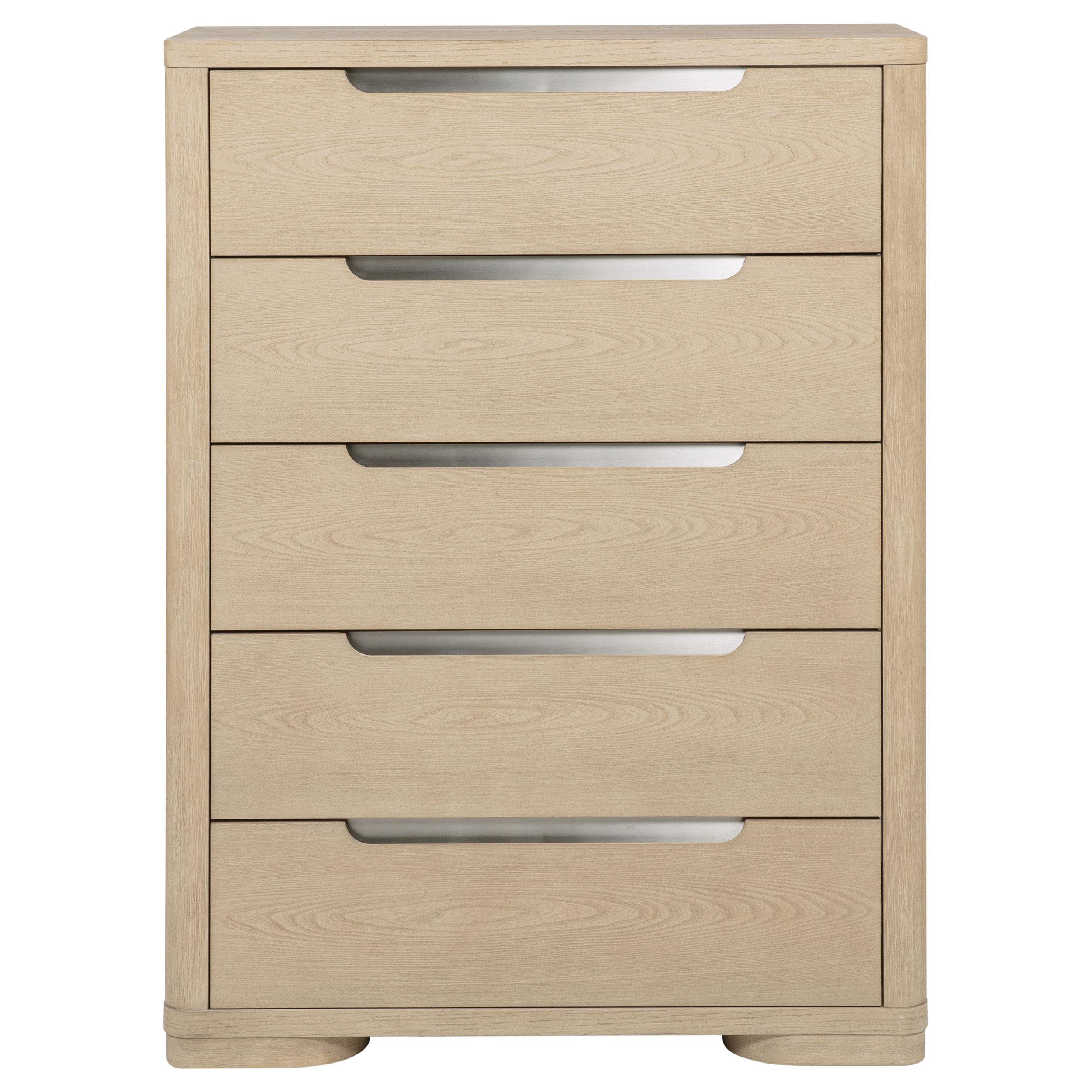 Ladera 5-drawer Bedroom Chest of Drawers Light Elm - Image 3