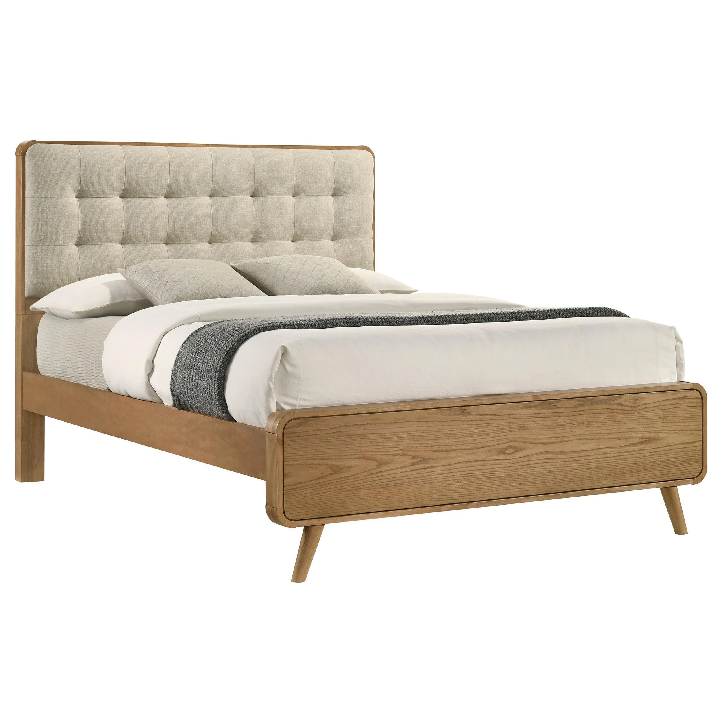 Robyn Wood Queen Platform Bed Light Ash - Image 3