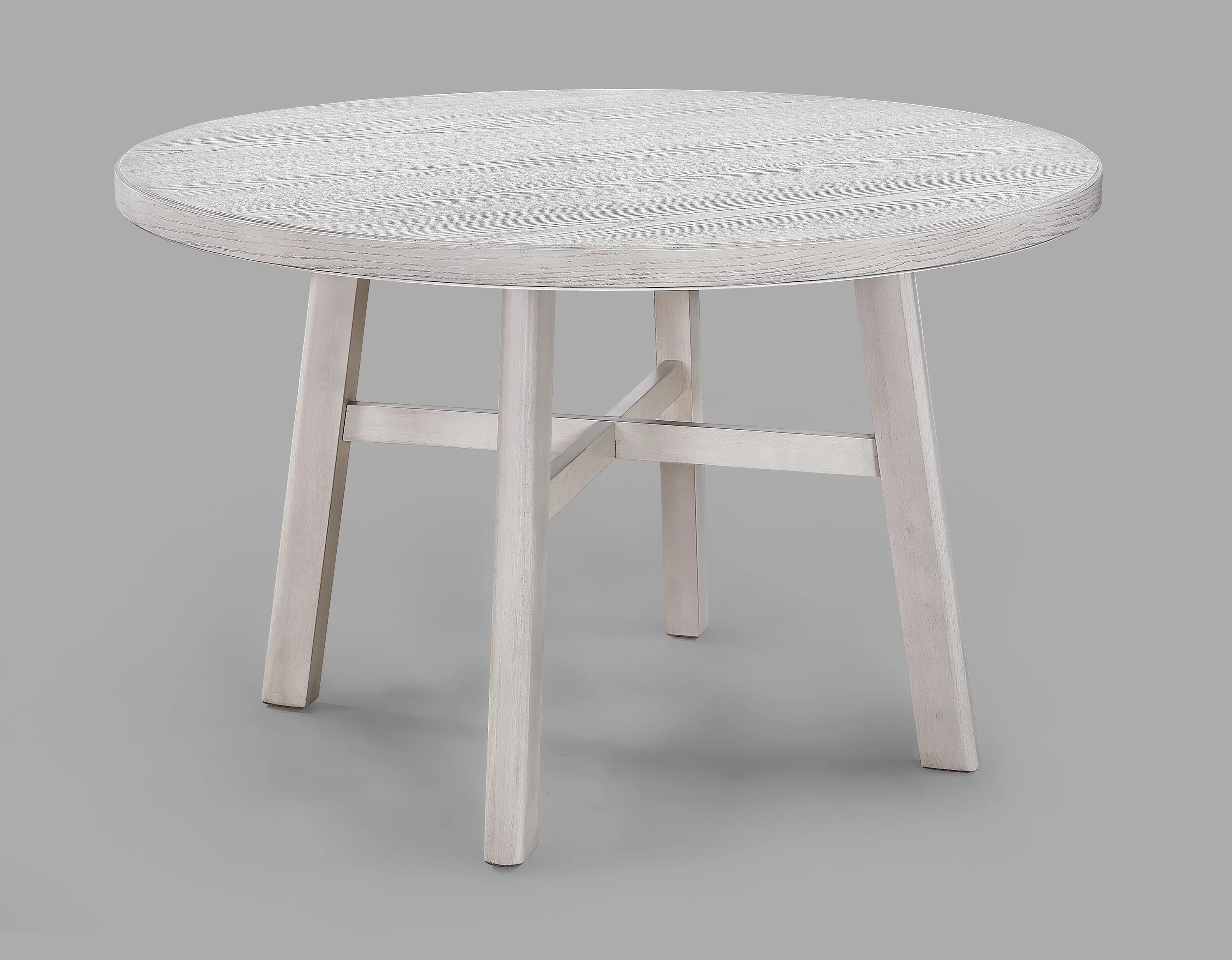 Blanche White Upholstered Round Dining Room Set - Image 2
