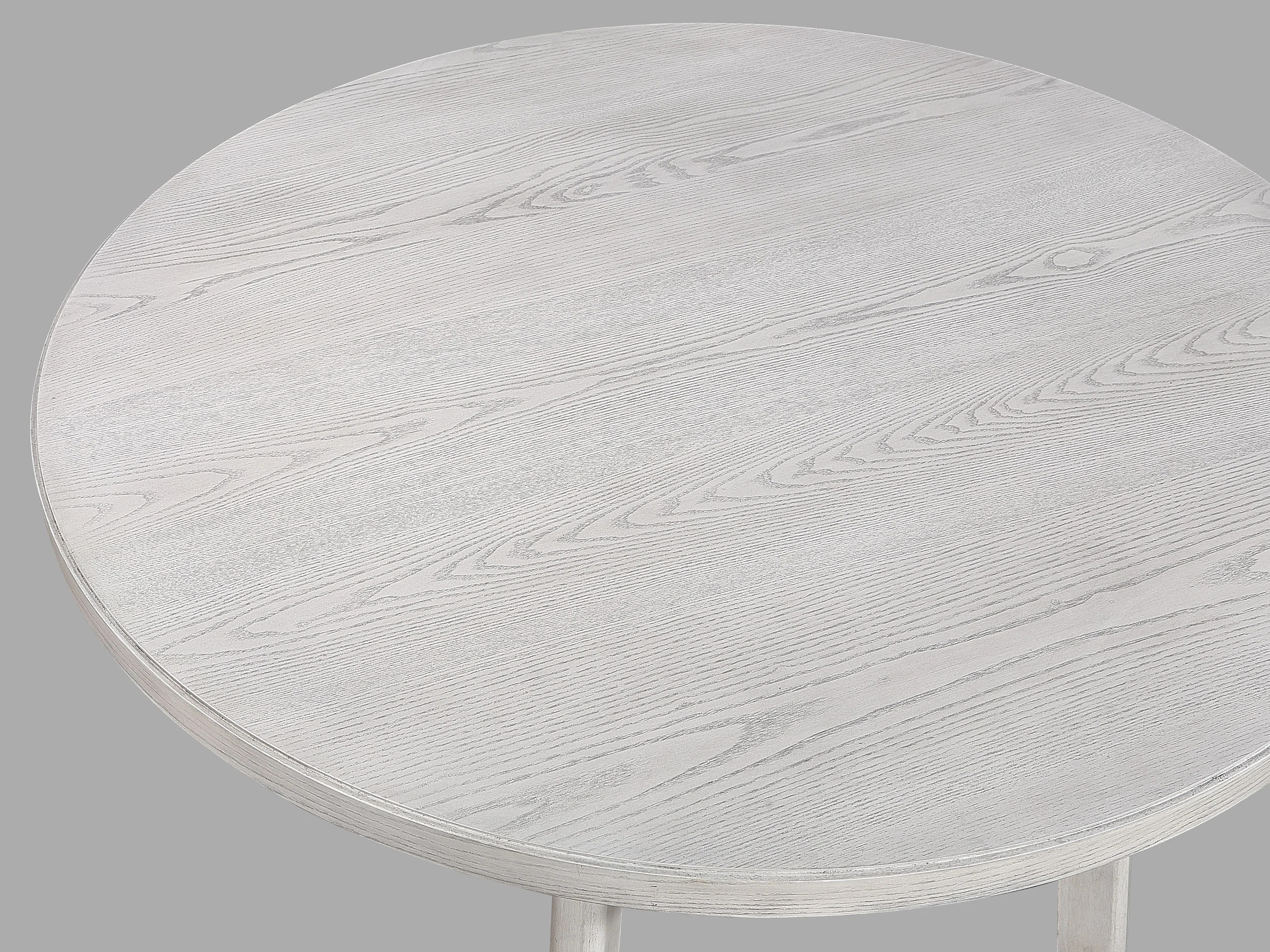 Blanche White Upholstered Round Dining Room Set - Image 3