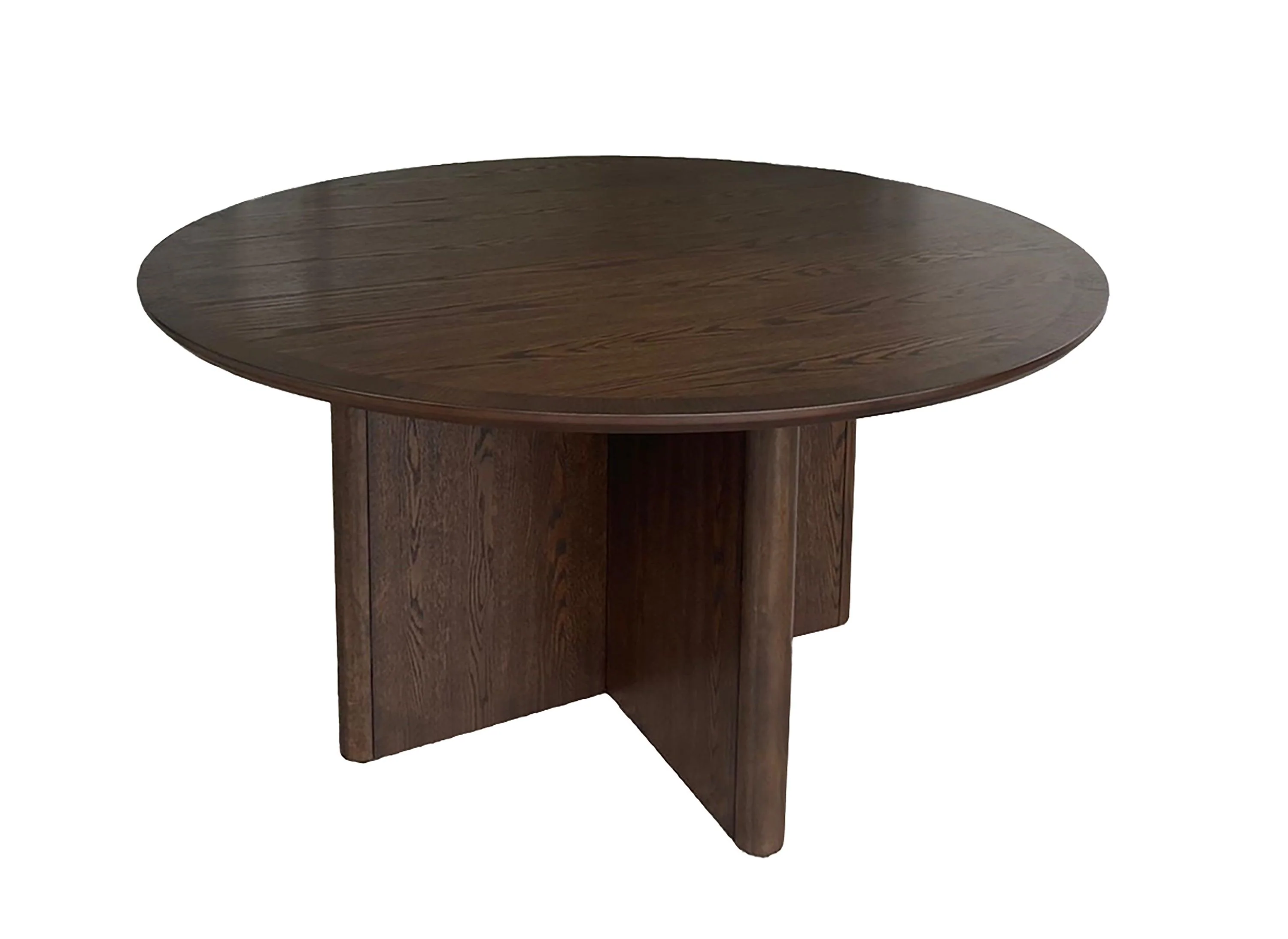 Cullen Dark Brown Fabric Upholstered Round Dining Room Set - Image 2