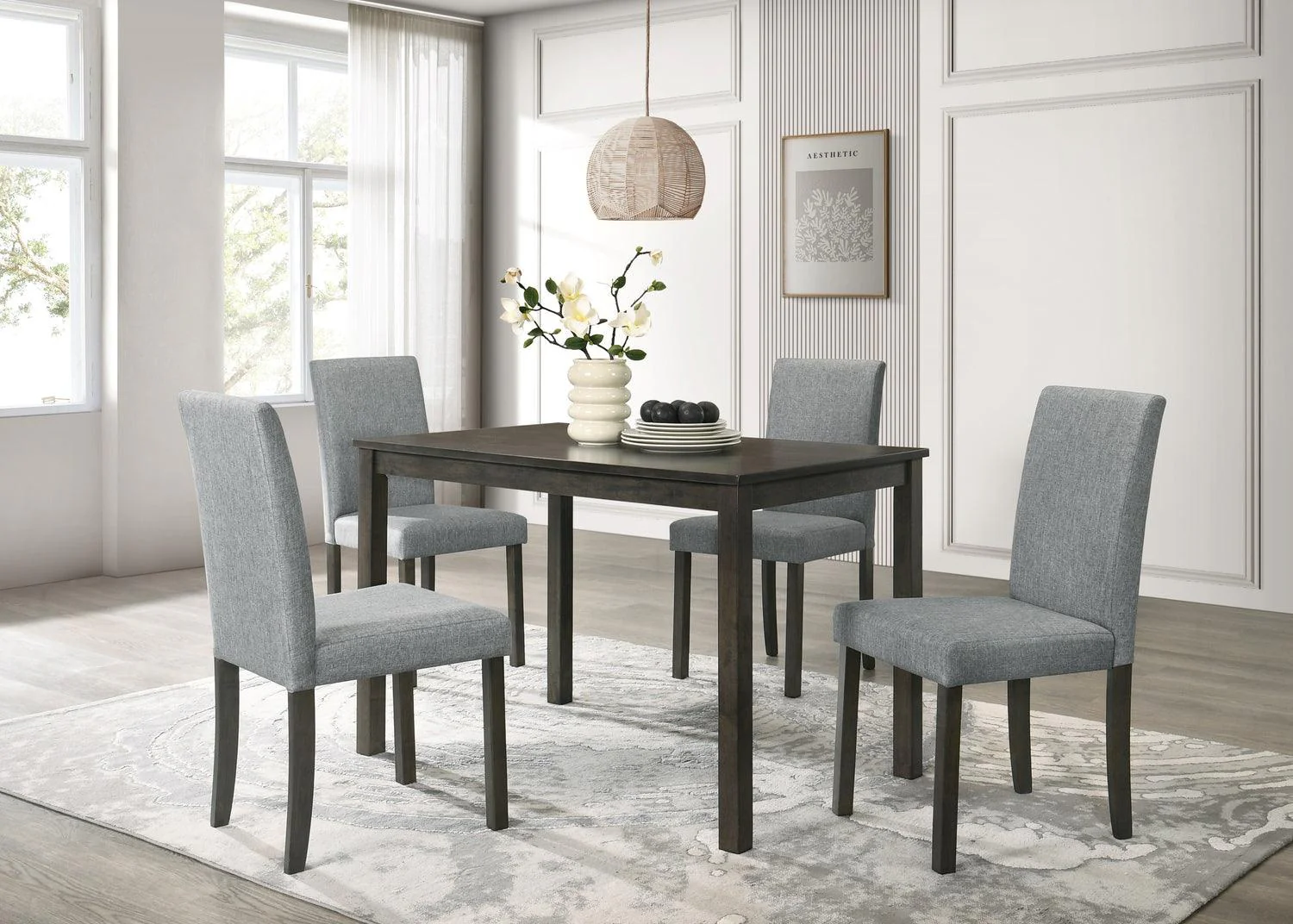 Melshire Brown Gray Rectangular Dining Room Set - Image 1