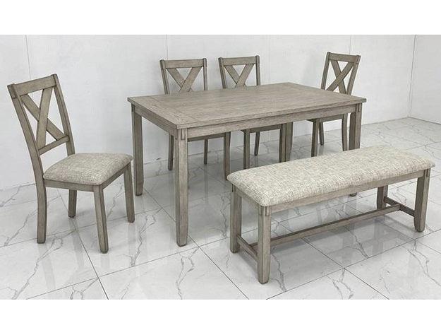 Clara Fabric Rectangular Dining Room Set - Image 1