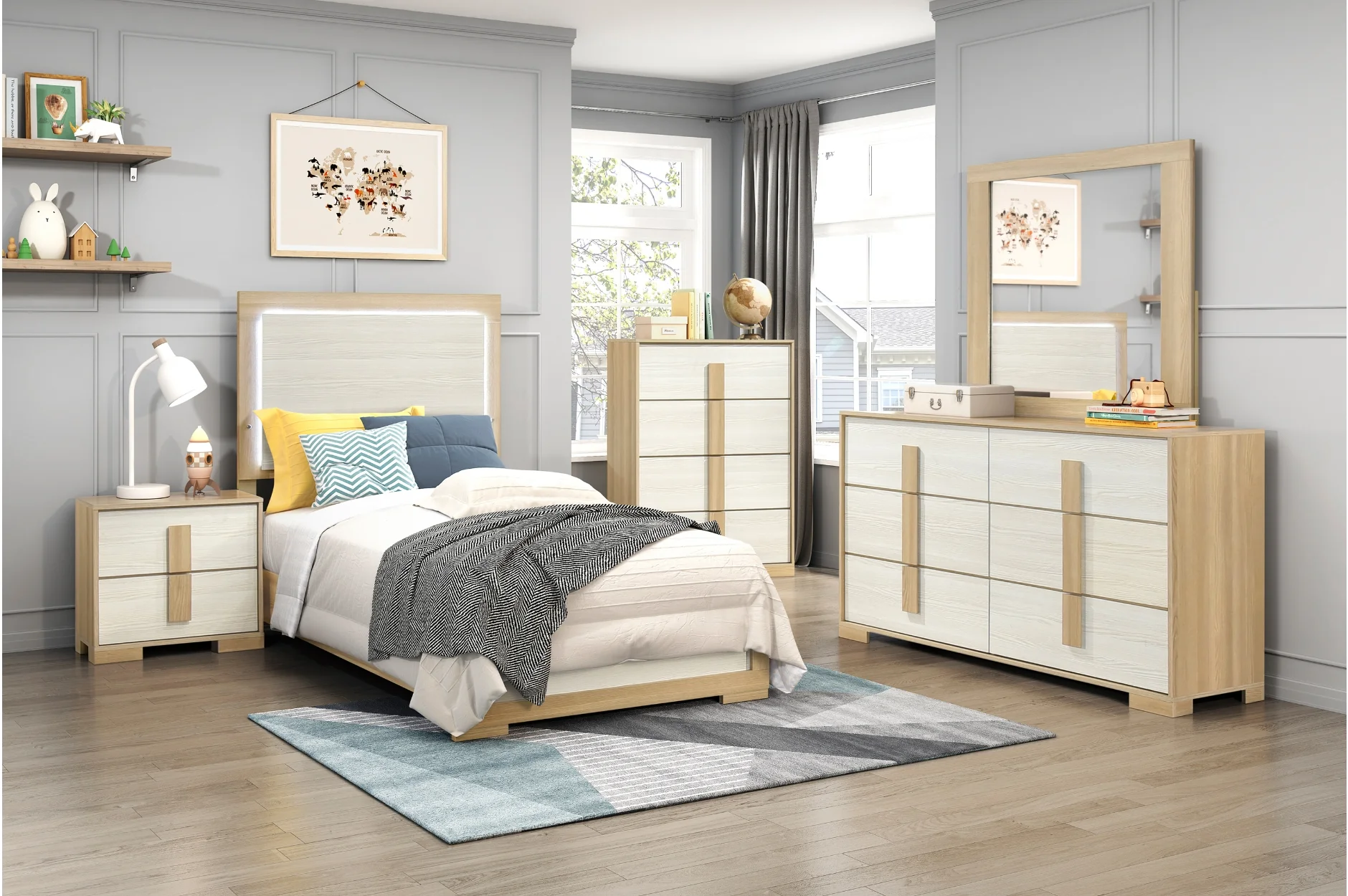 Sterling Natural Panel Bedroom Set - Image 2