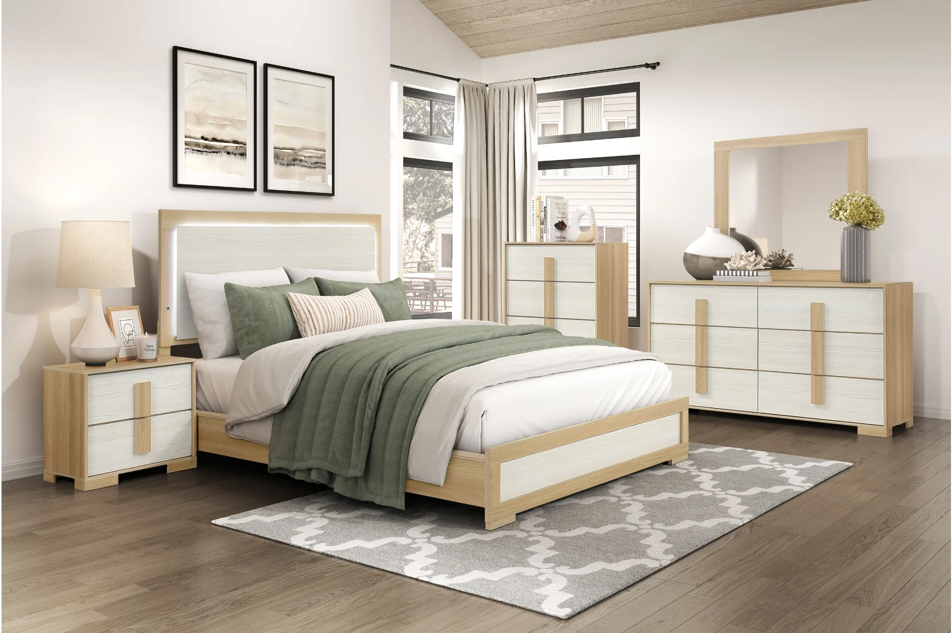 Sterling Natural Panel Bedroom Set - Image 1