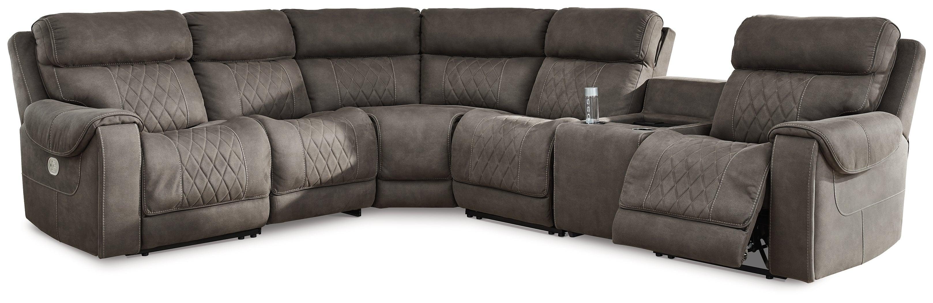 Hoopster Gunmetal 6-Piece Power Reclining Sectional - Image 2