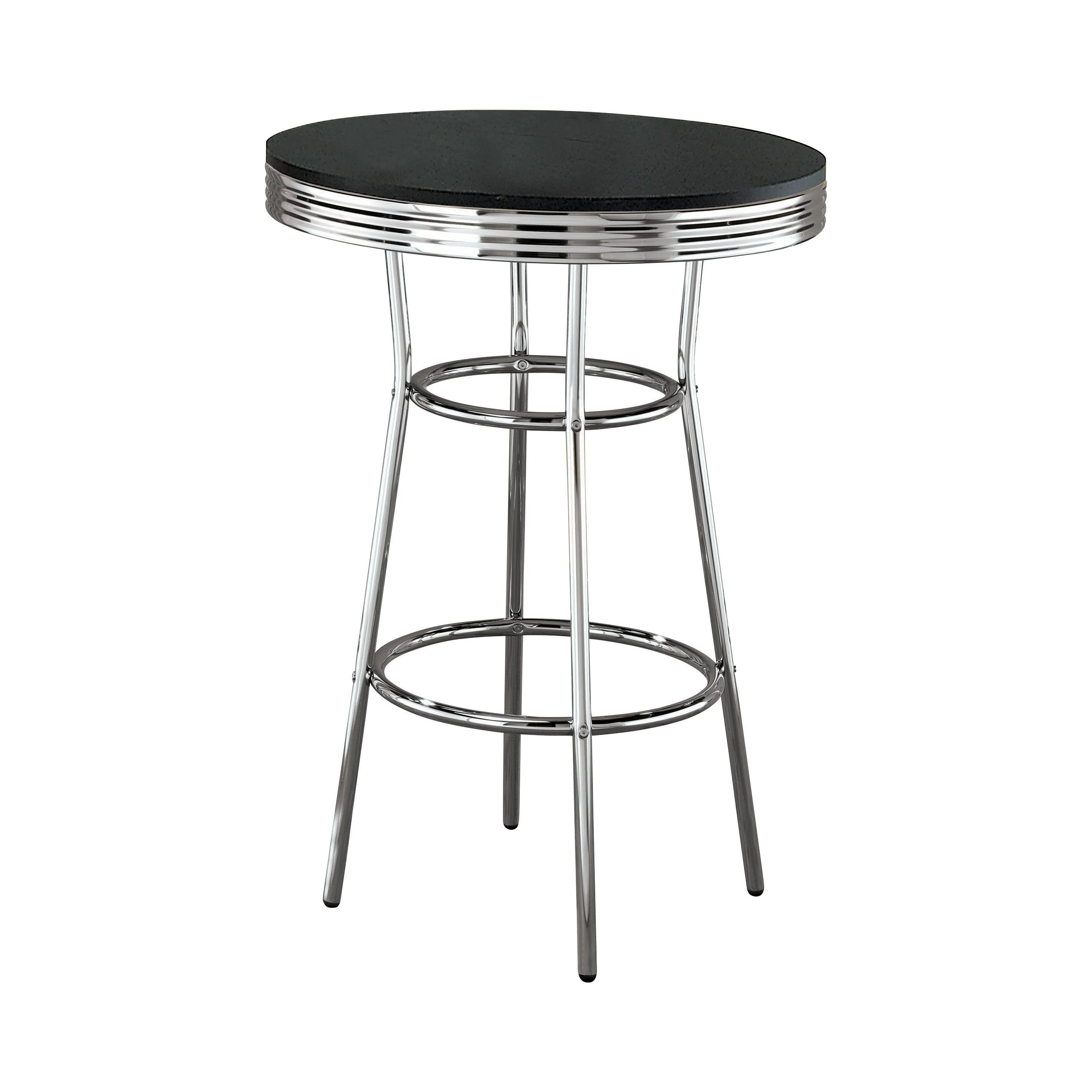 Theodore Round Bar Table Black Chrome - Image 2