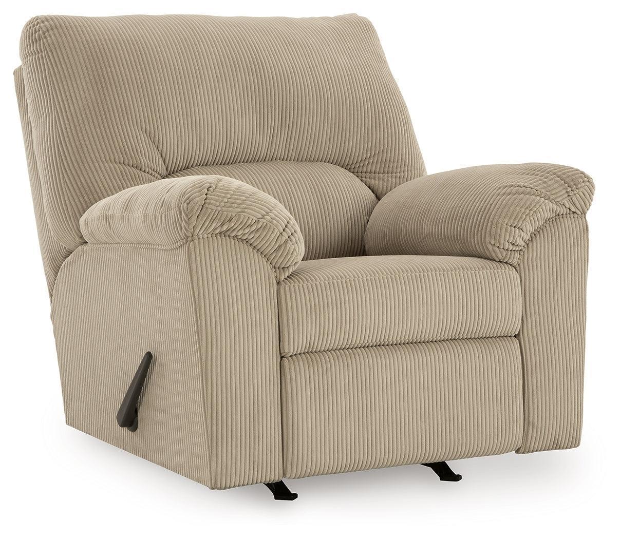 SimpleJoy Sand Chenille,Velvet Recliner - Image 1