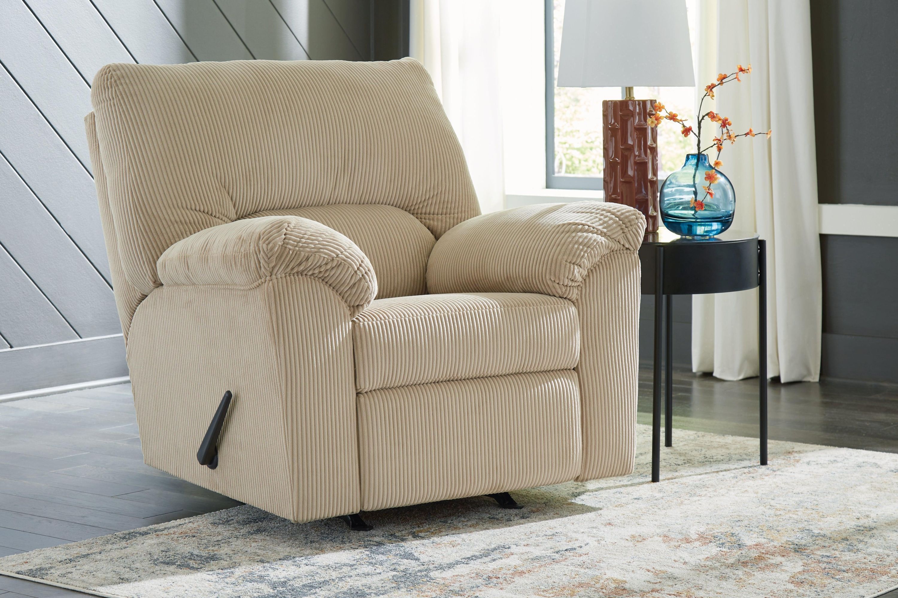 SimpleJoy Sand Chenille,Velvet Recliner - Image 2