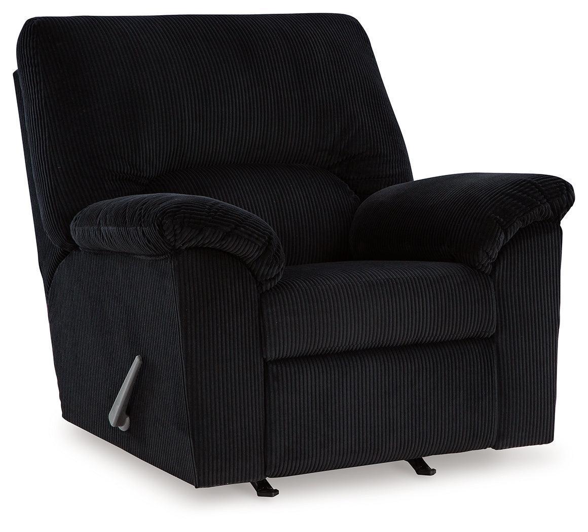 SimpleJoy Onyx Chenille,Velvet Recliner - Image 2