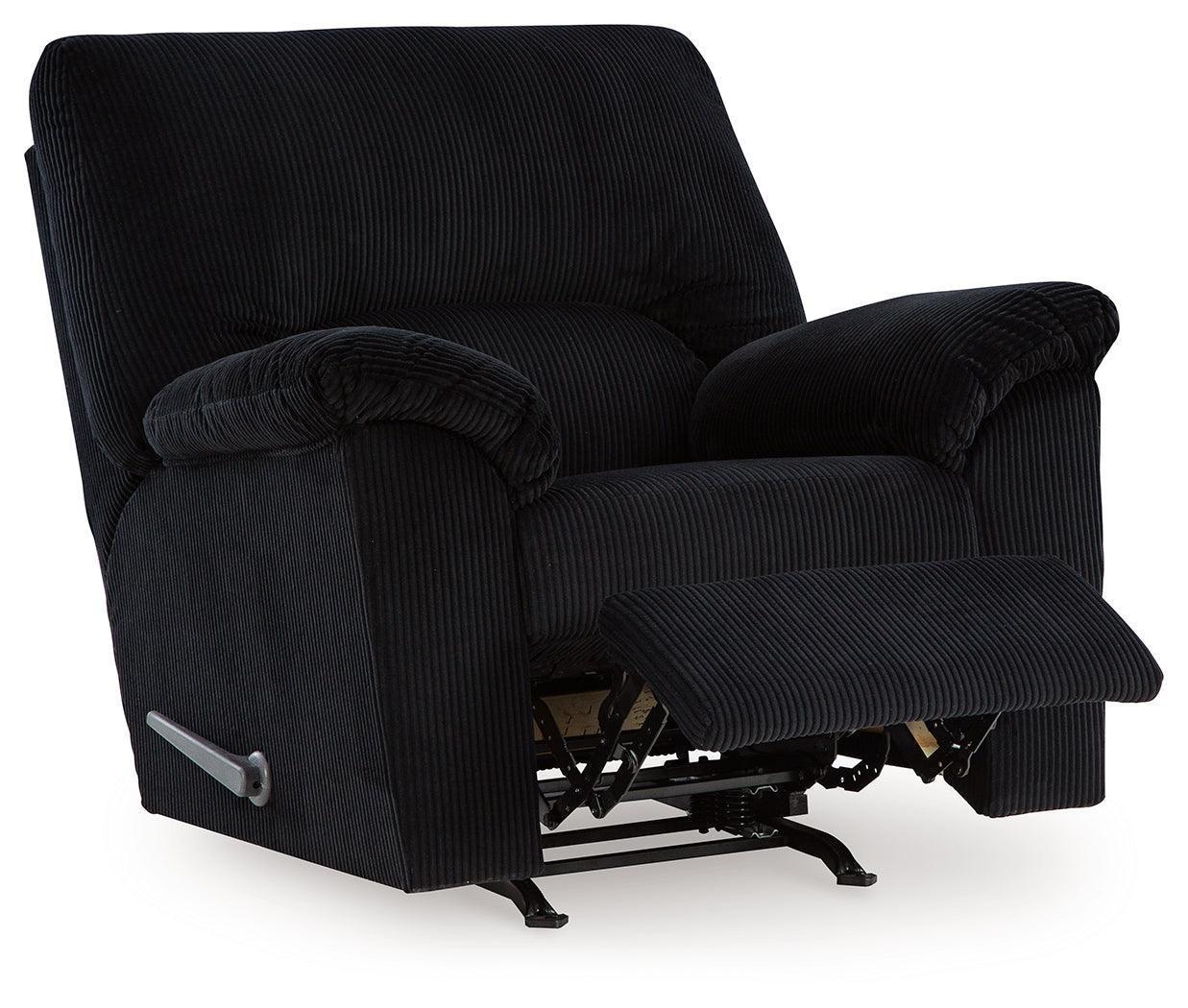 SimpleJoy Onyx Chenille,Velvet Recliner - Image 3