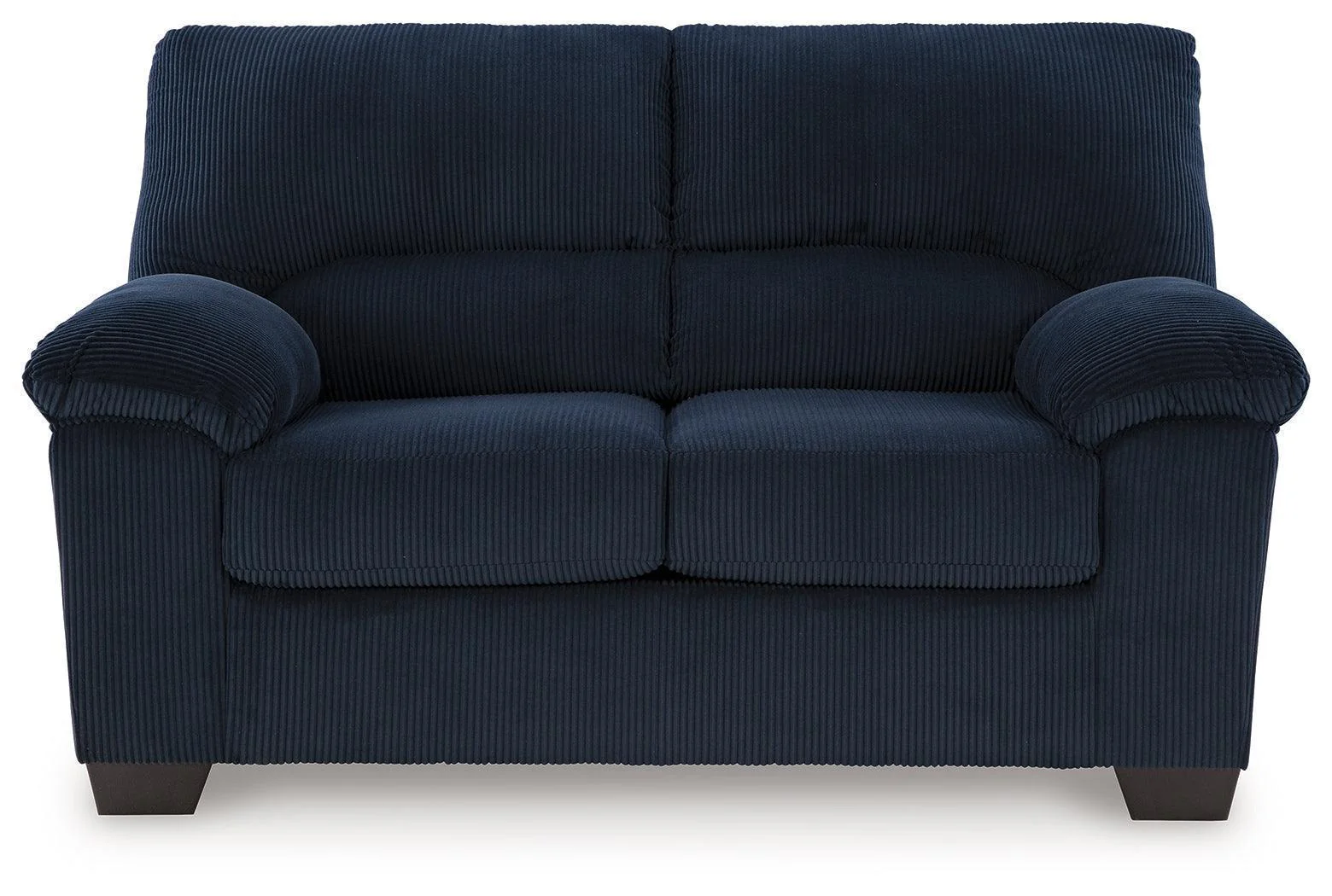 SimpleJoy Navy Chenille,Velvet Loveseat - Image 3