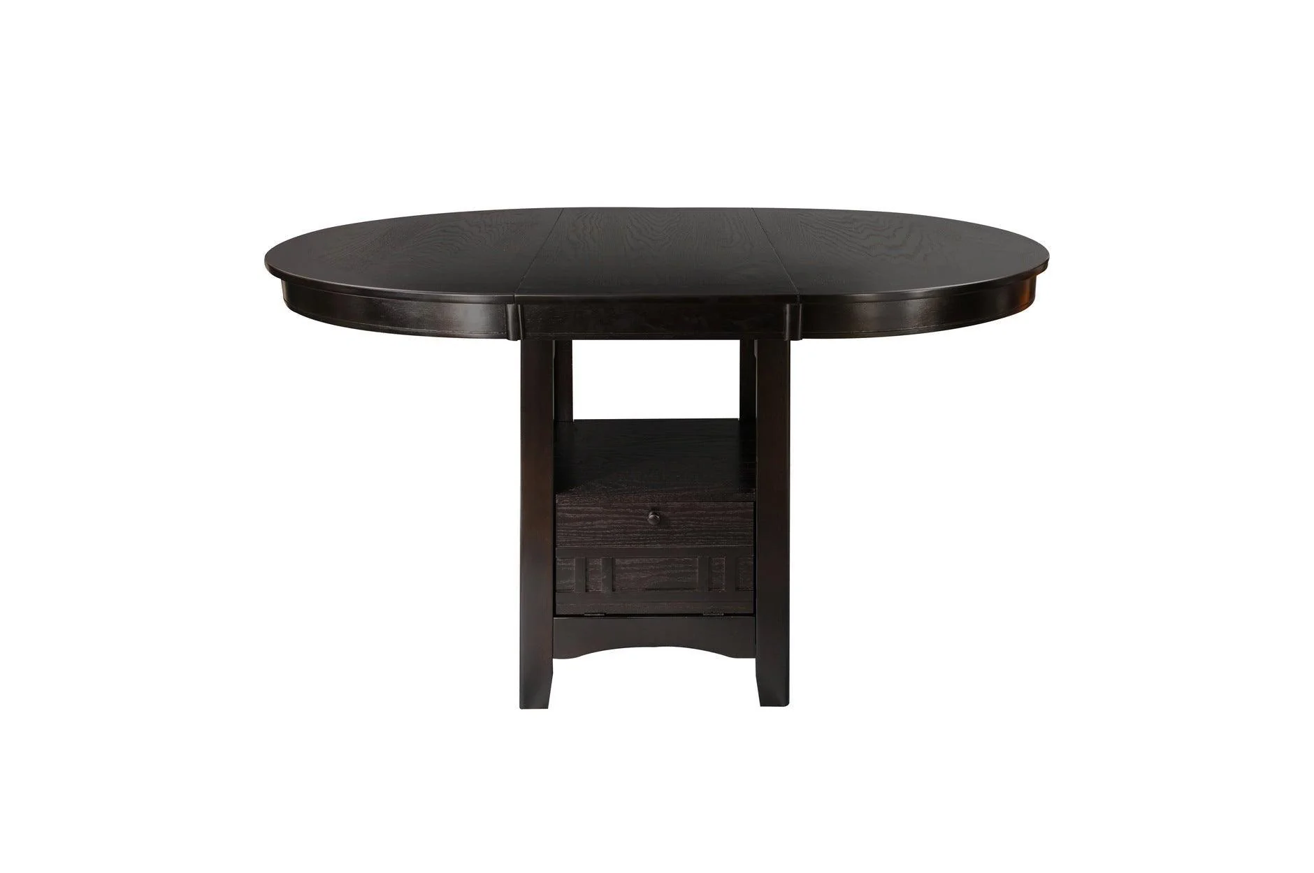 Junipero Dark Cherry Faux Leather Oval Dining Room Set - Image 3