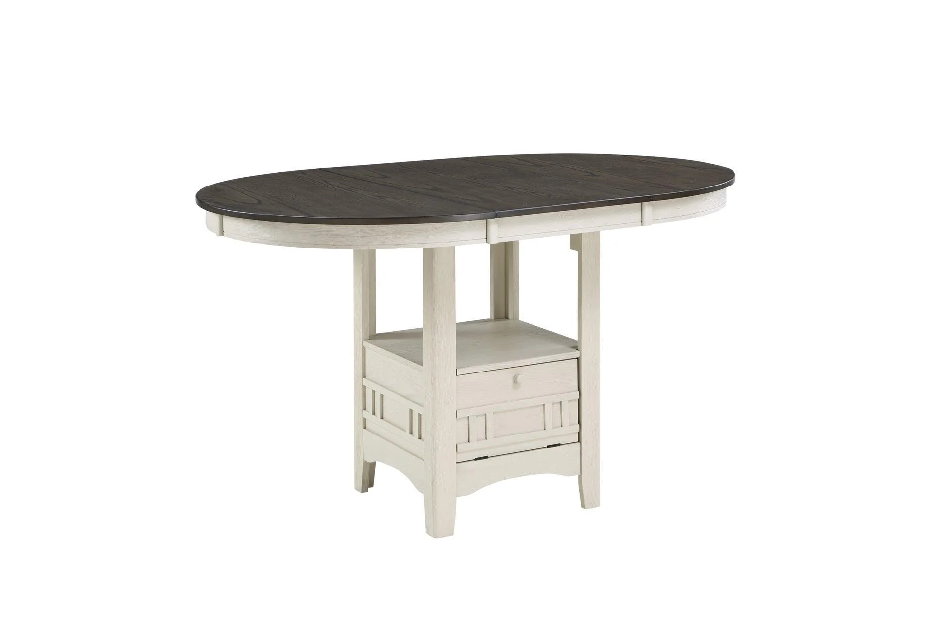 Junipero White Fabric Oval Dining Room Set - Image 3